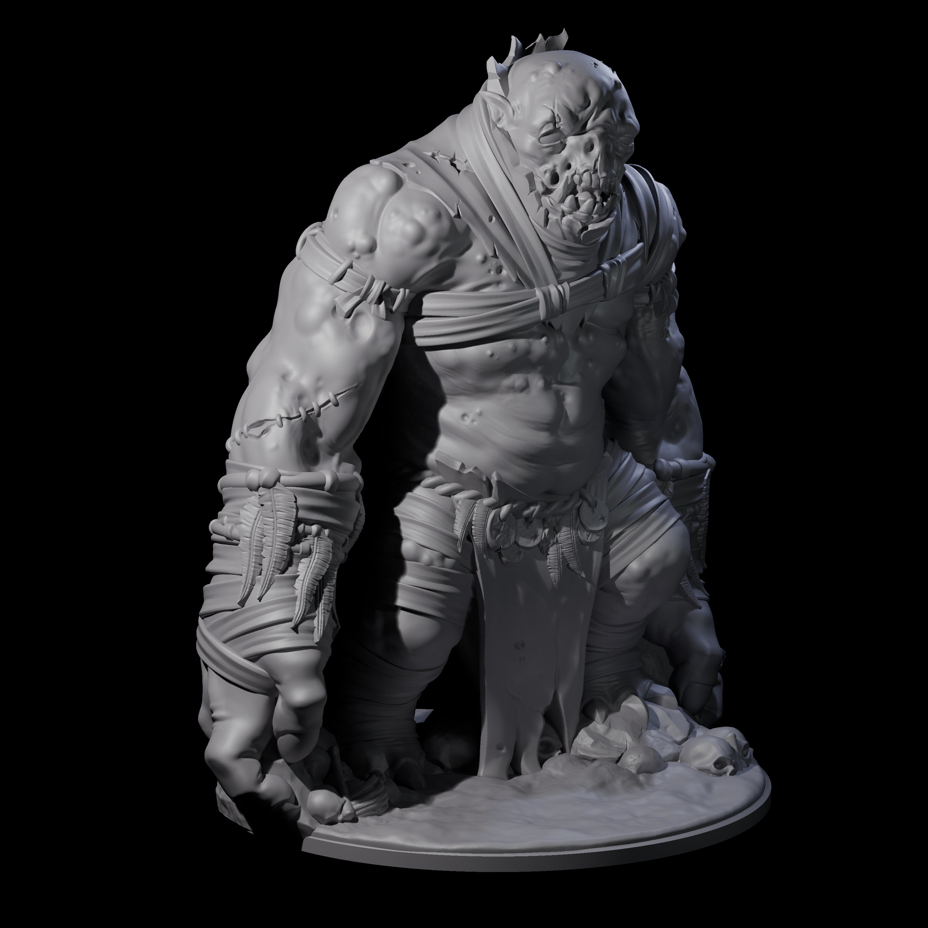 Decaying Troll Berserker Miniature for Dungeons and Dragons, Pathfinder or other TTRPGs