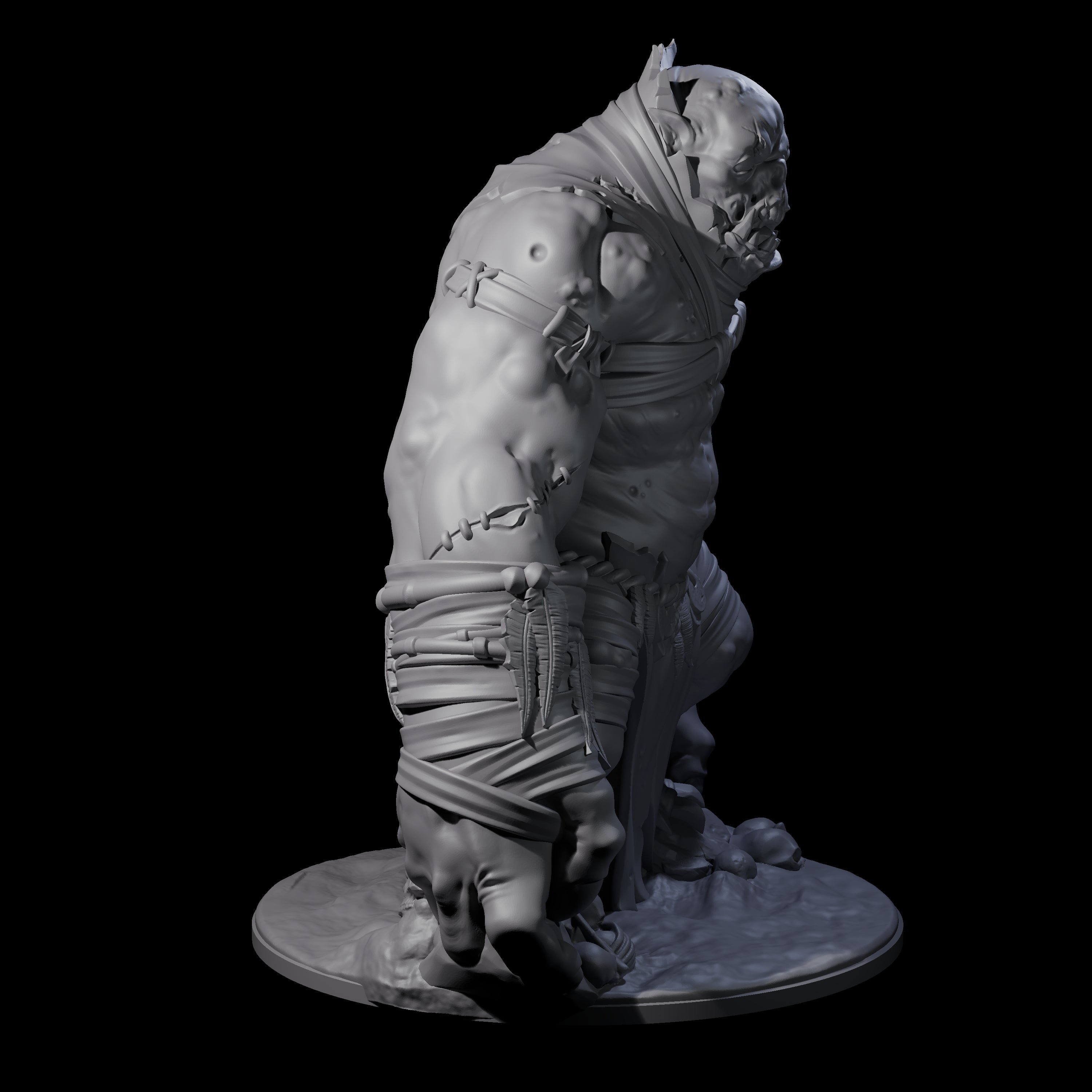Decaying Troll Berserker Miniature for Dungeons and Dragons, Pathfinder or other TTRPGs