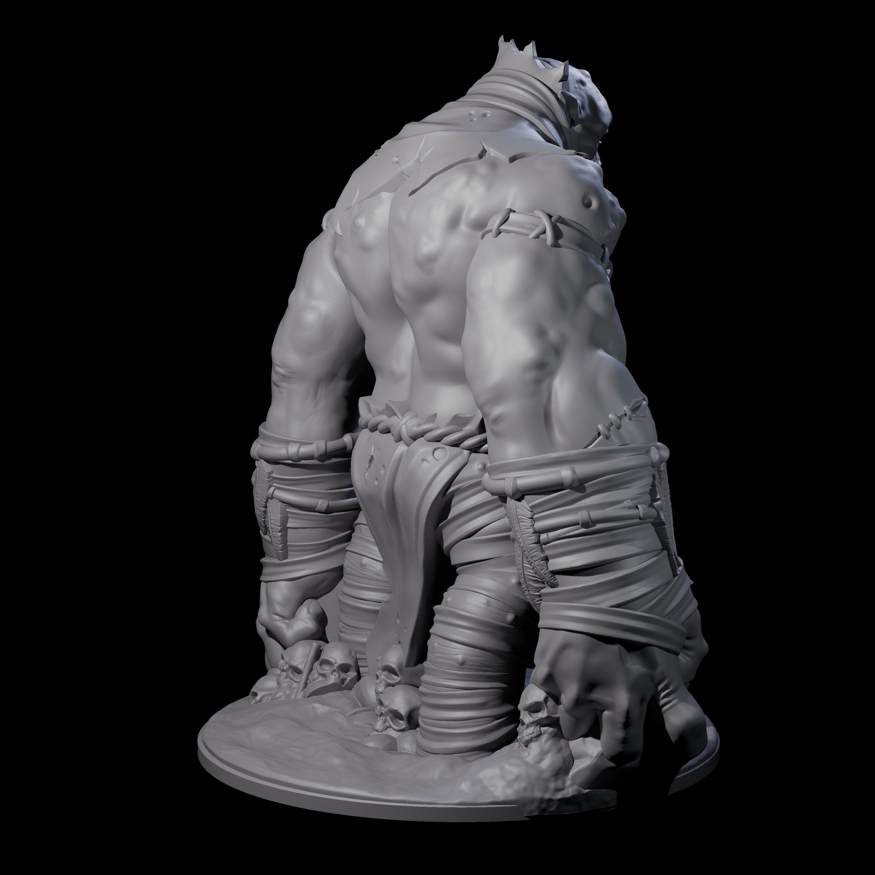 Decaying Troll Berserker Miniature for Dungeons and Dragons, Pathfinder or other TTRPGs