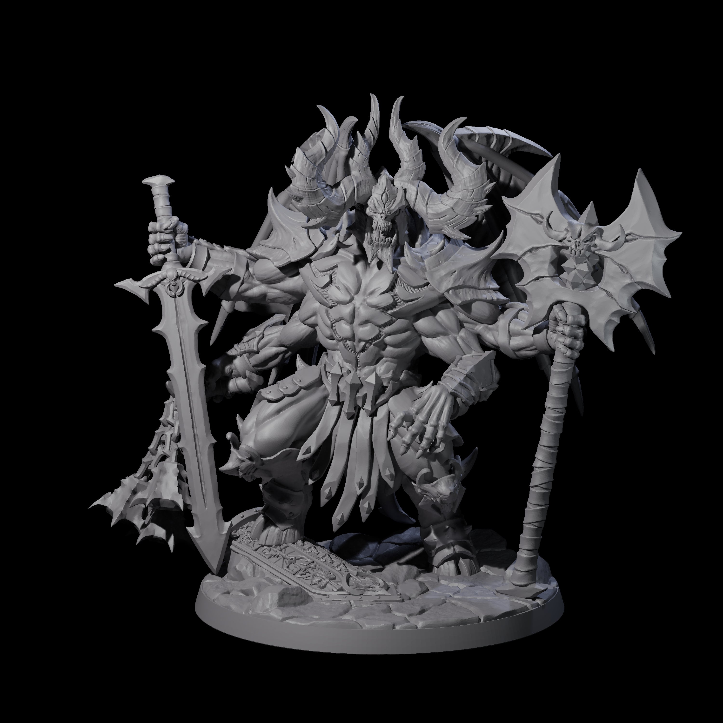 Decked Out Moloch Miniature for Dungeons and Dragons, Pathfinder or other TTRPGs