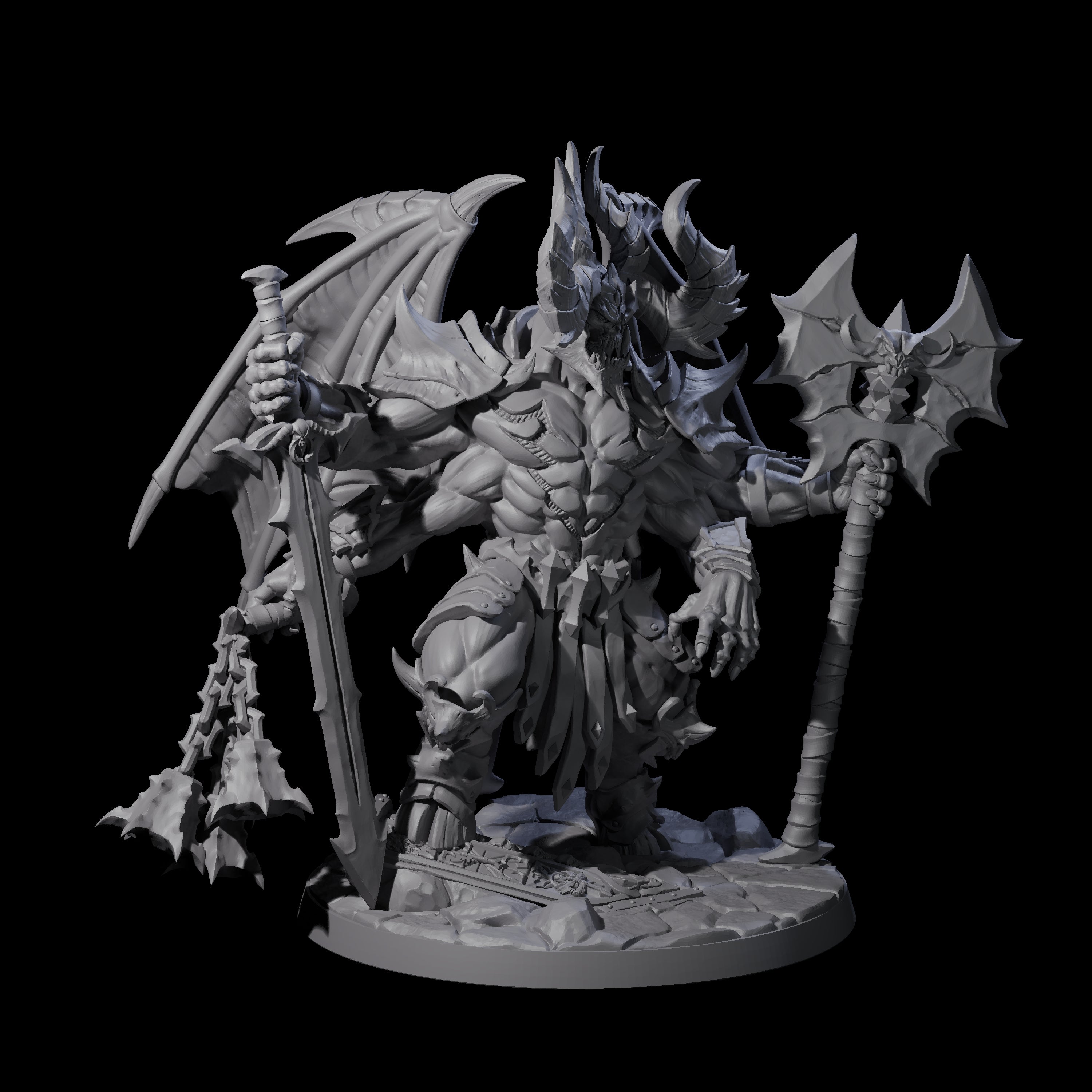 Decked Out Moloch Miniature for Dungeons and Dragons, Pathfinder or other TTRPGs