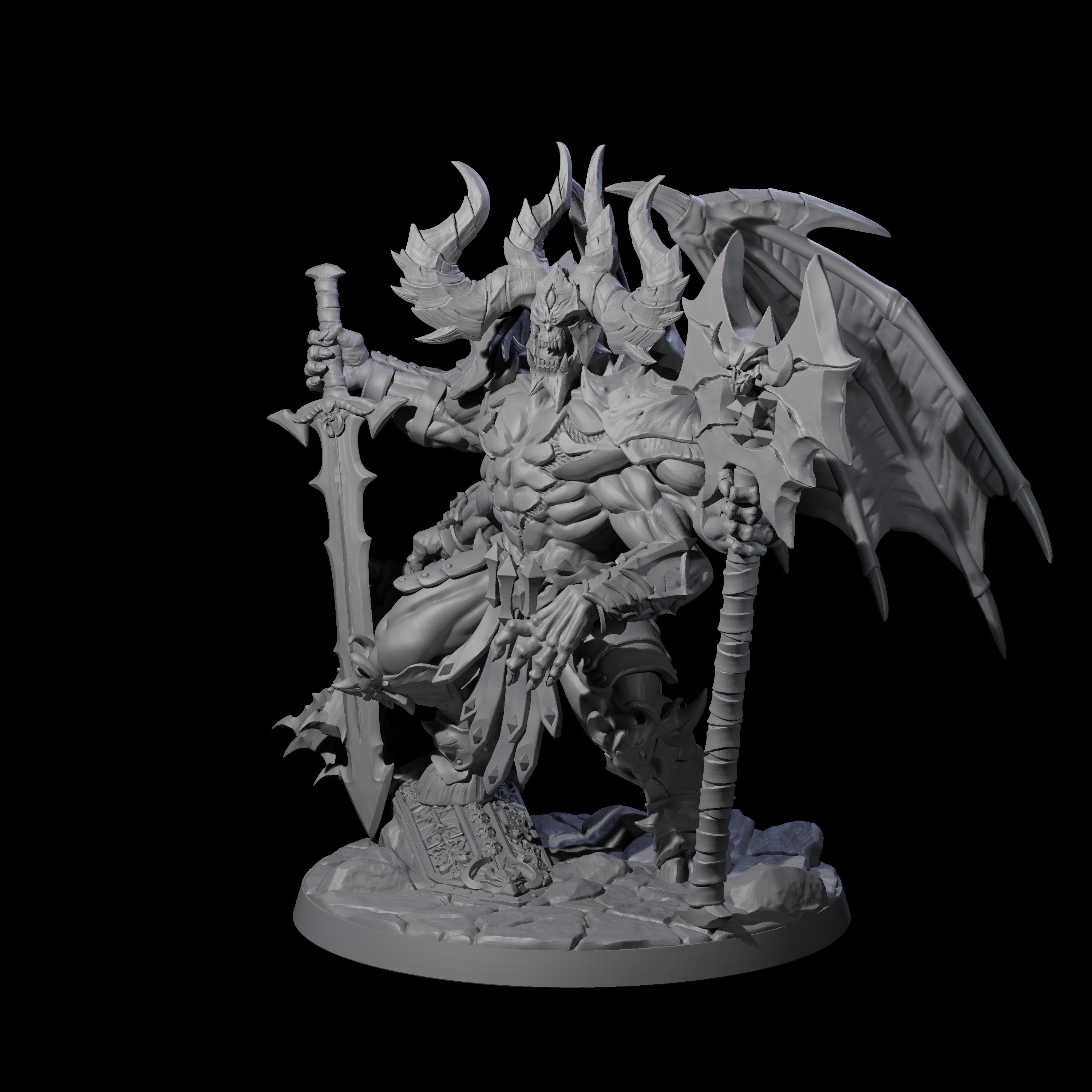 Decked Out Moloch Miniature for Dungeons and Dragons, Pathfinder or other TTRPGs