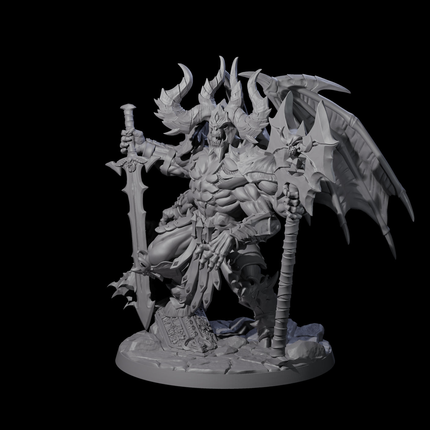 Decked Out Moloch Miniature for Dungeons and Dragons, Pathfinder or other TTRPGs
