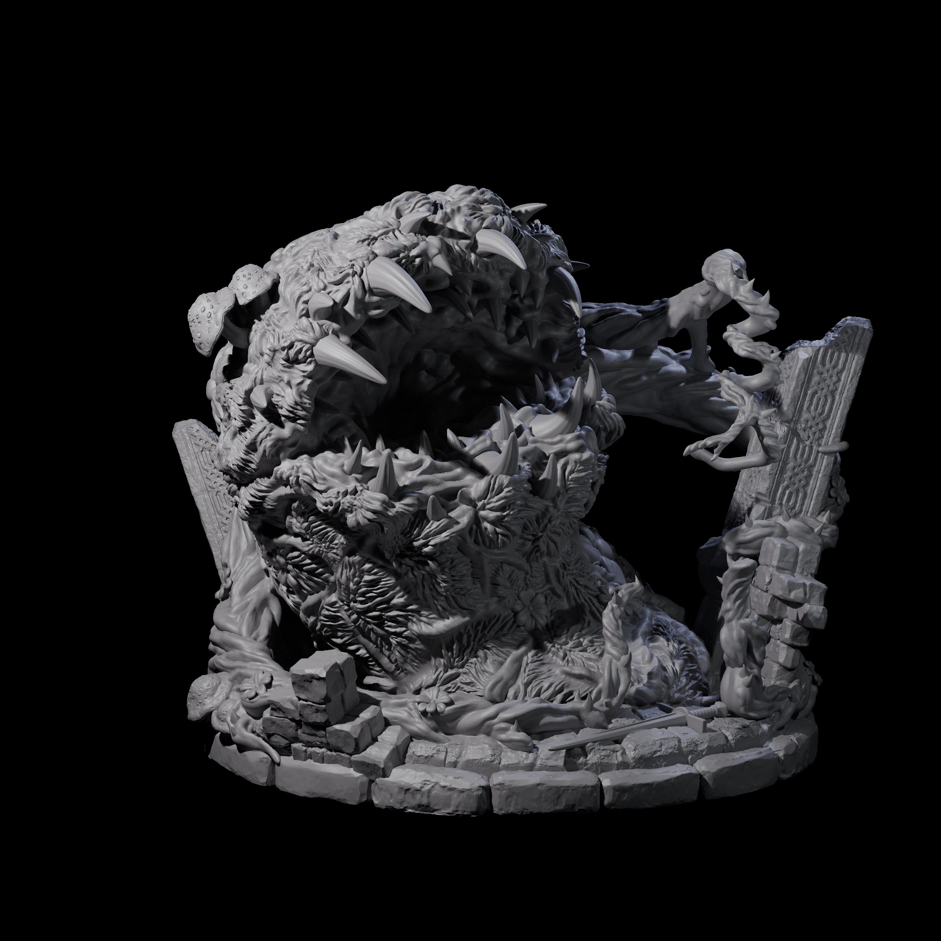 Decomposing Tendriculos Miniature for Dungeons and Dragons, Pathfinder or other TTRPGs