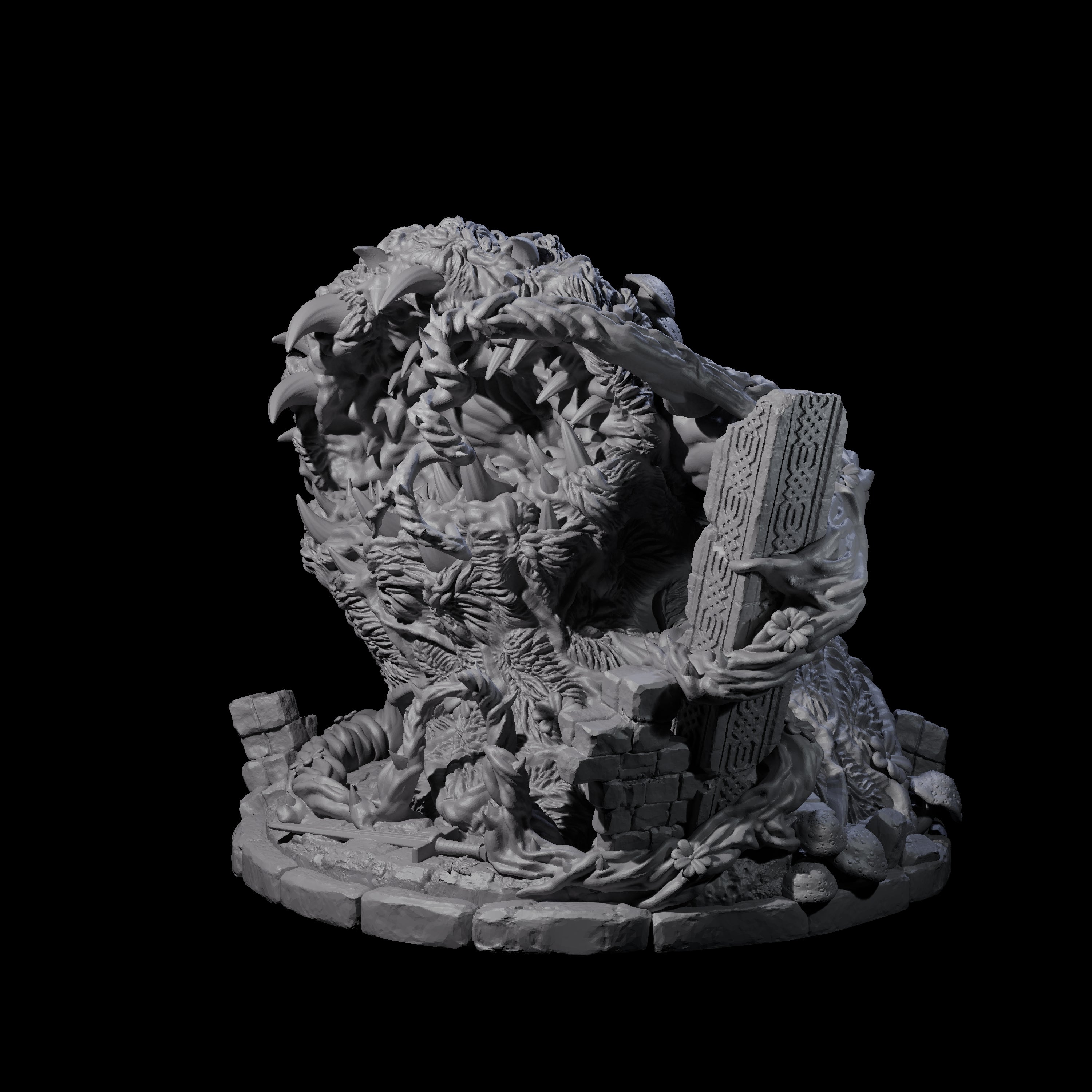 Decomposing Tendriculos Miniature for Dungeons and Dragons, Pathfinder or other TTRPGs