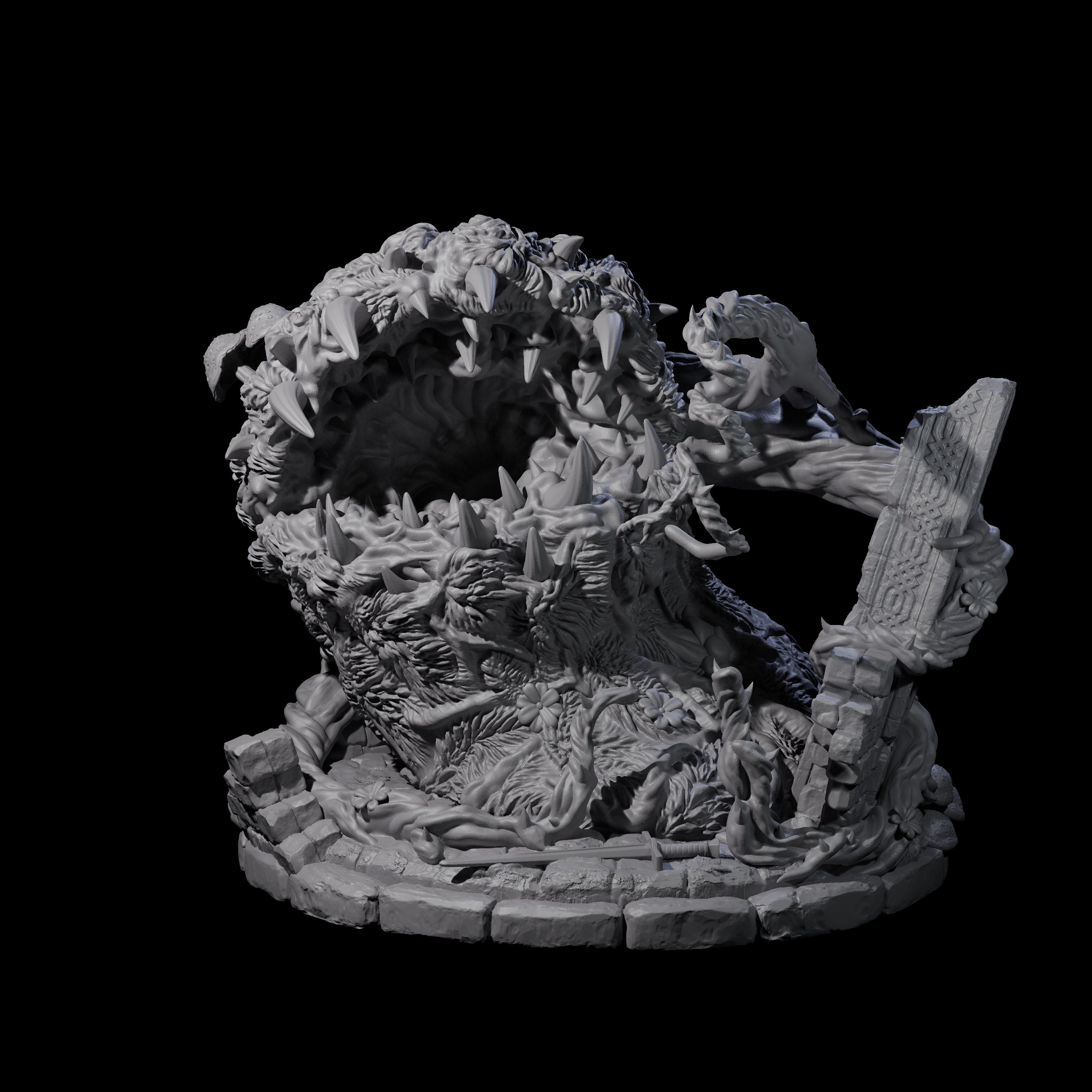 Decomposing Tendriculos Miniature for Dungeons and Dragons, Pathfinder or other TTRPGs