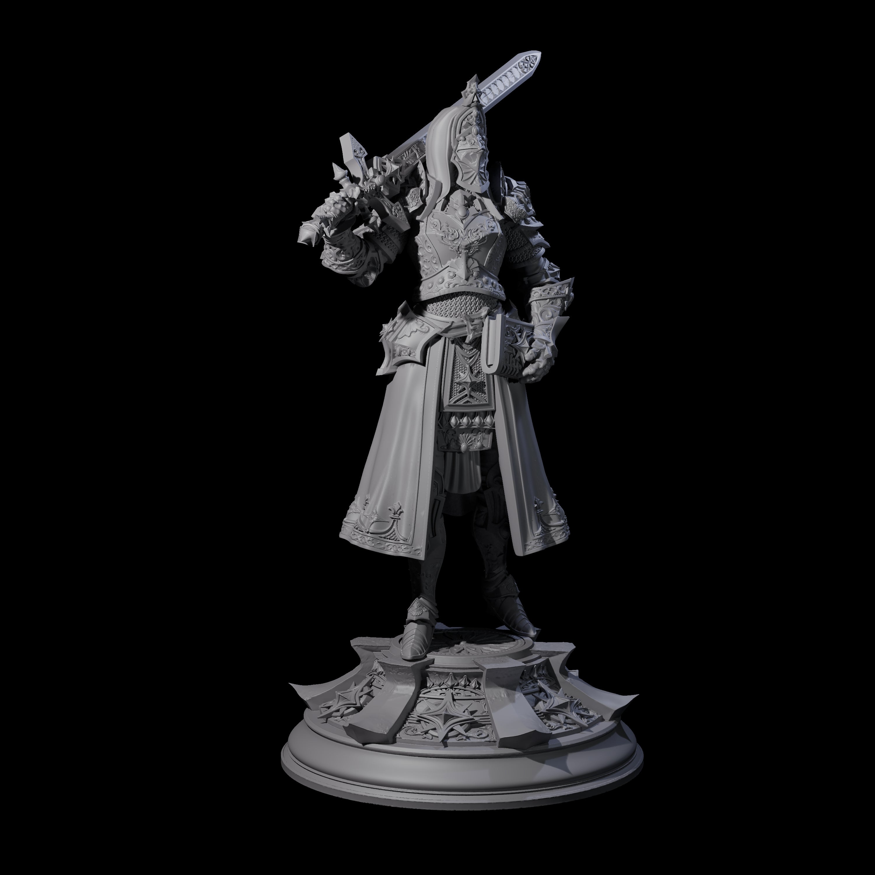 Decorated Champion Miniature for Dungeons and Dragons, Pathfinder or other TTRPGs