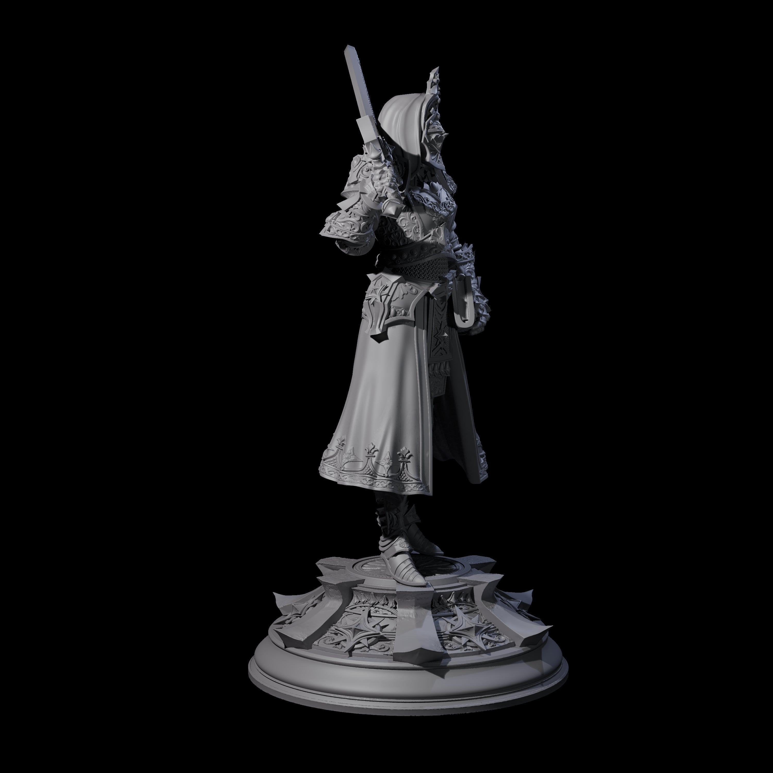 Decorated Champion Miniature for Dungeons and Dragons, Pathfinder or other TTRPGs