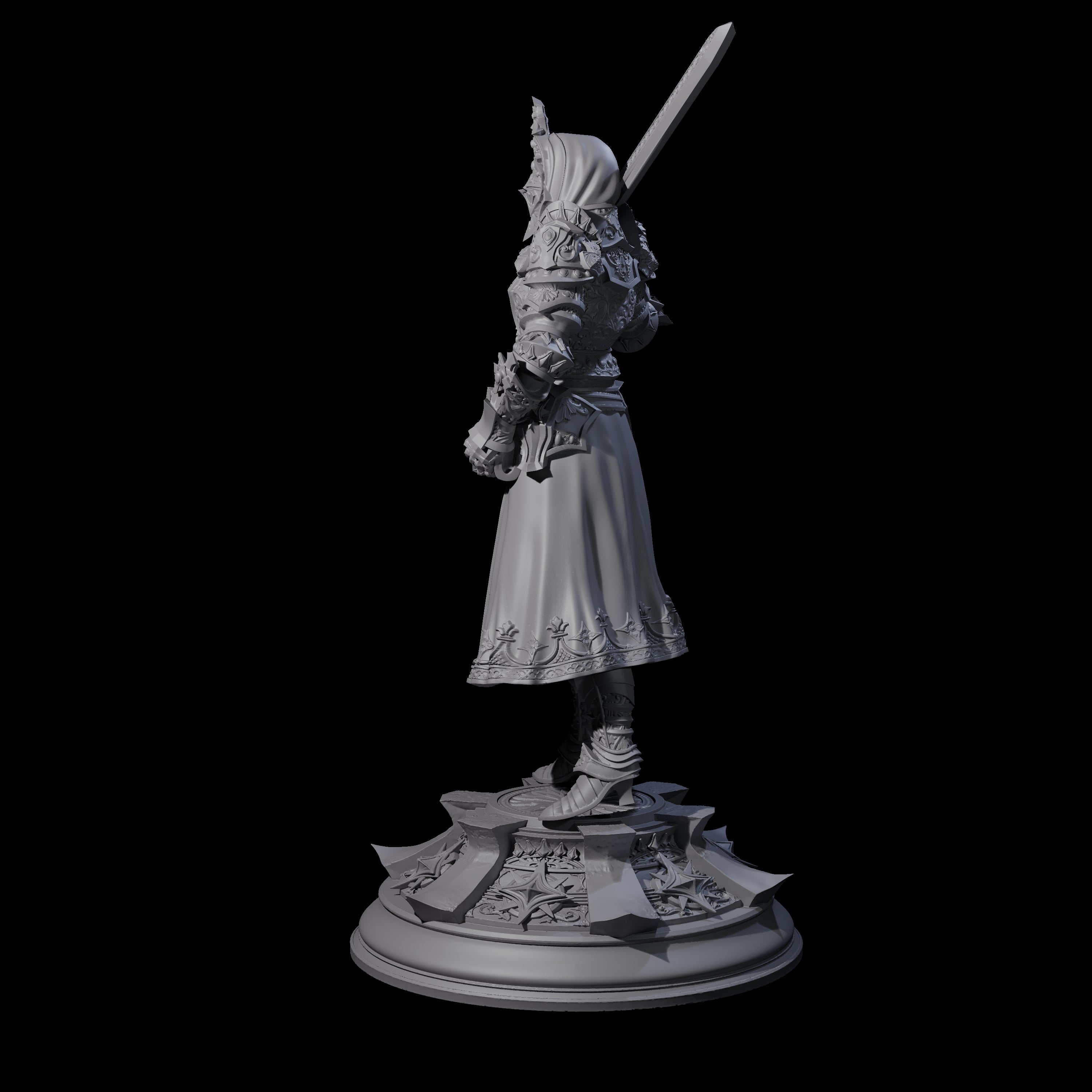 Decorated Champion Miniature for Dungeons and Dragons, Pathfinder or other TTRPGs