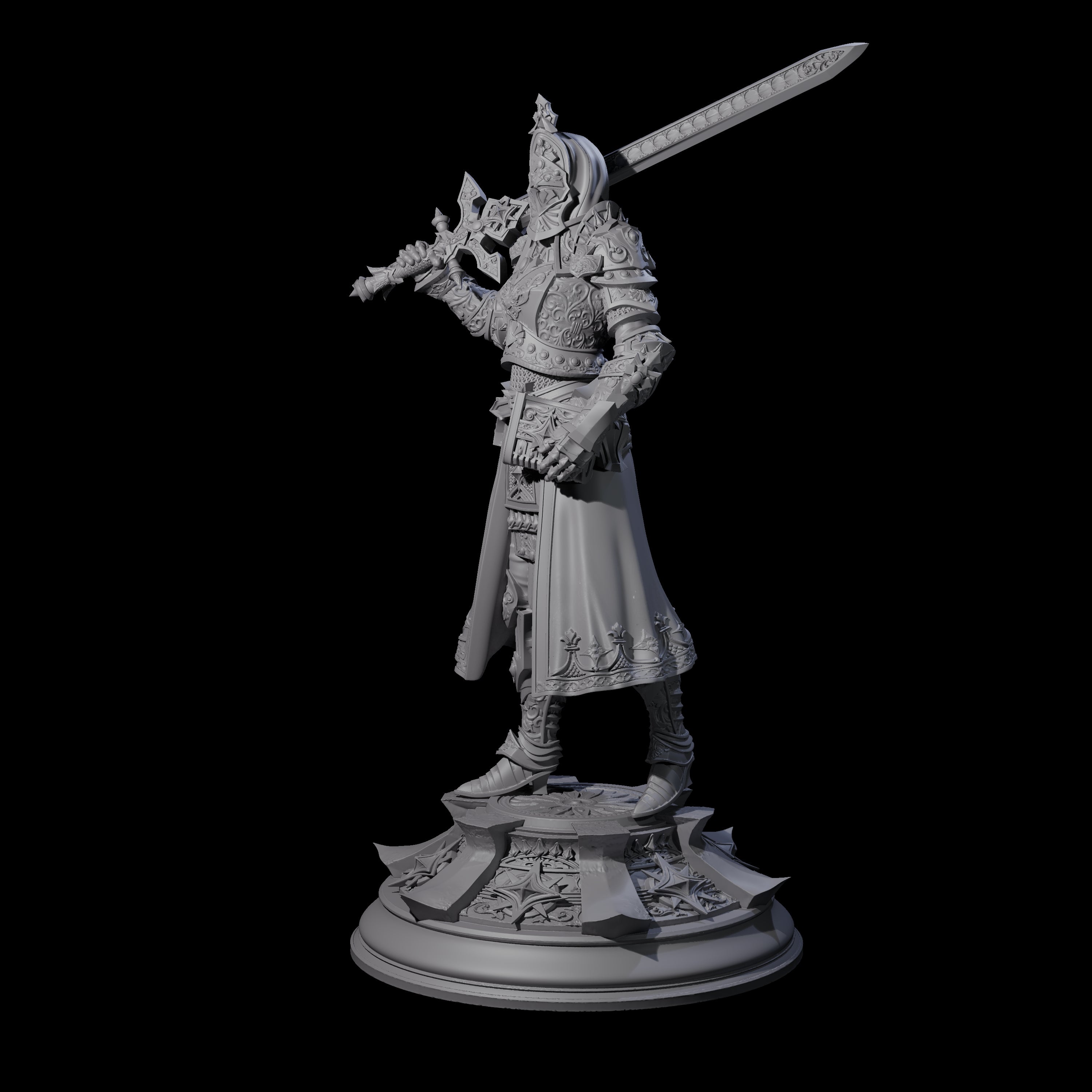 Decorated Champion Miniature for Dungeons and Dragons, Pathfinder or other TTRPGs