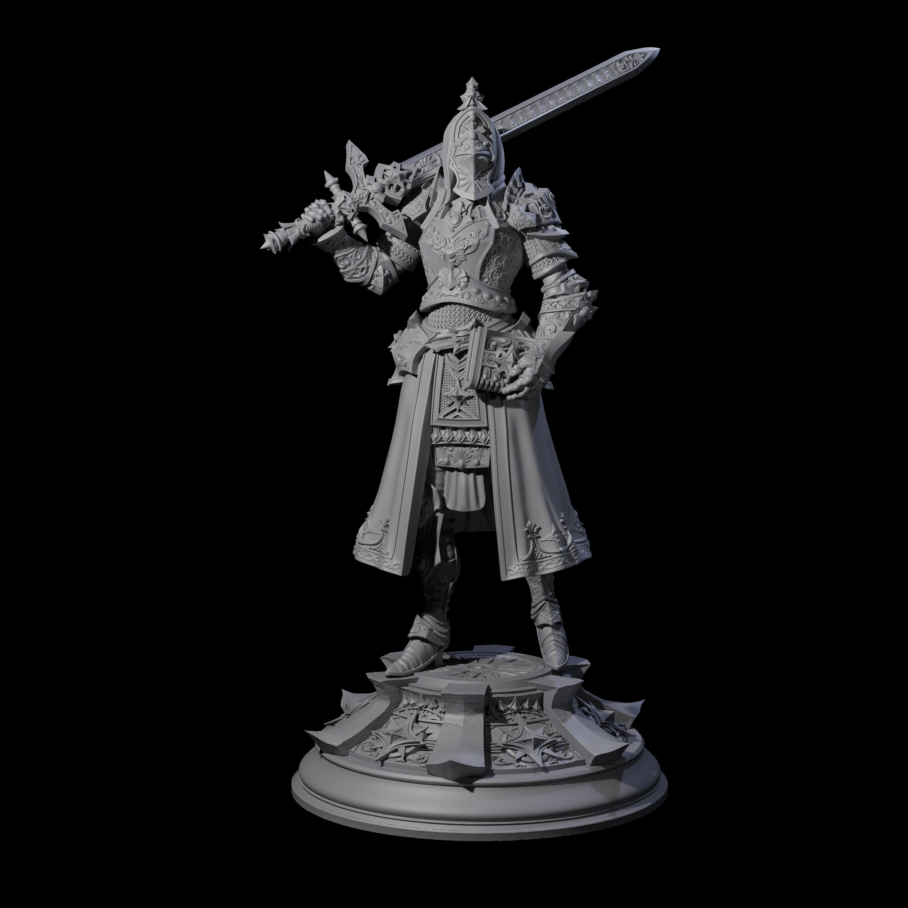Decorated Champion Miniature for Dungeons and Dragons, Pathfinder or other TTRPGs