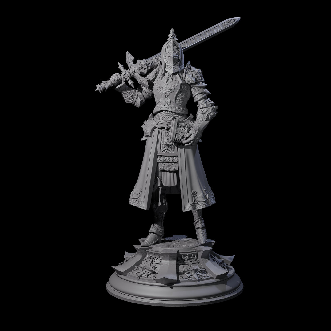 Decorated Champion Miniature for Dungeons and Dragons, Pathfinder or other TTRPGs