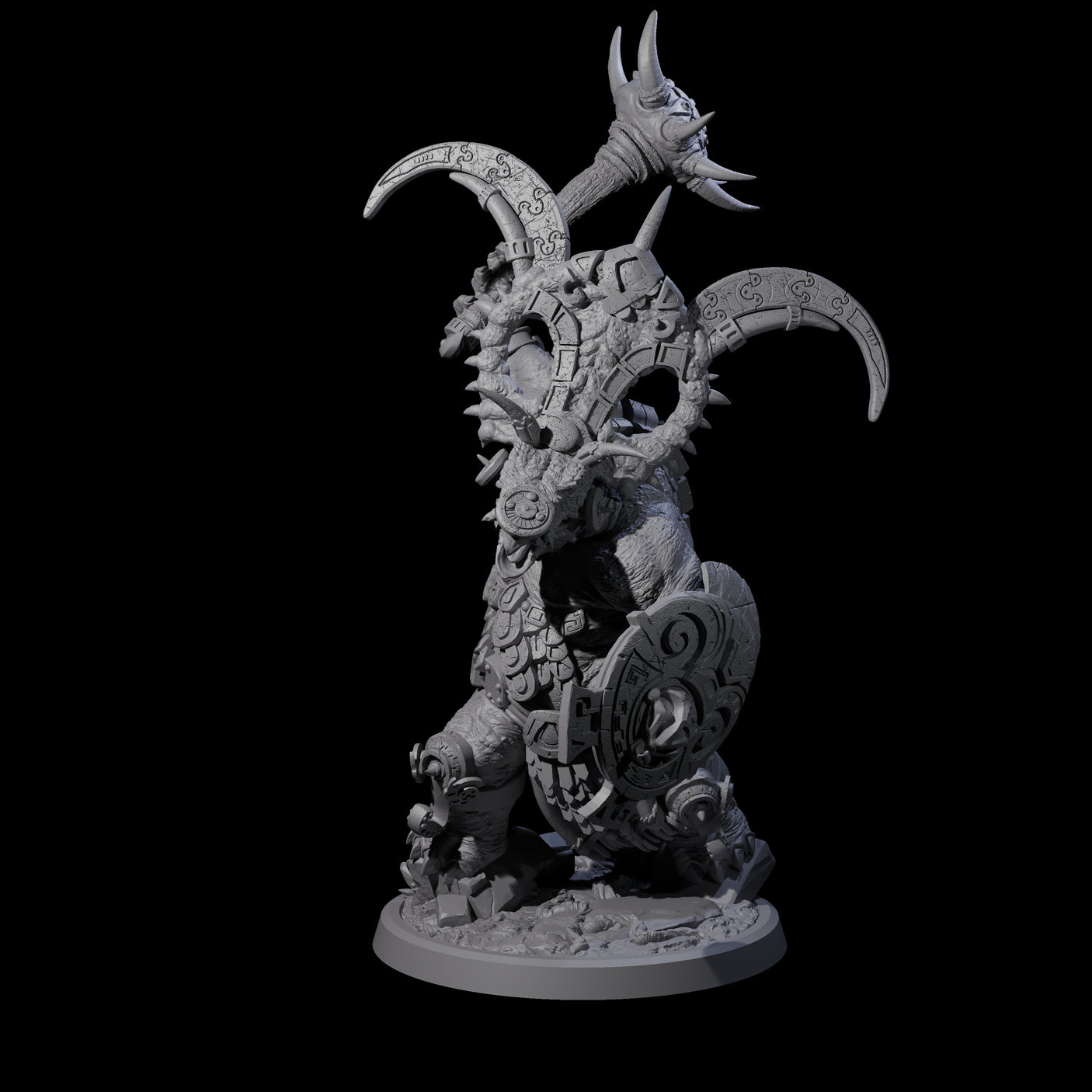 Decorated Dinosaur Lizardfolk Warrior A Miniature for Dungeons and Dragons, Pathfinder or other TTRPGs