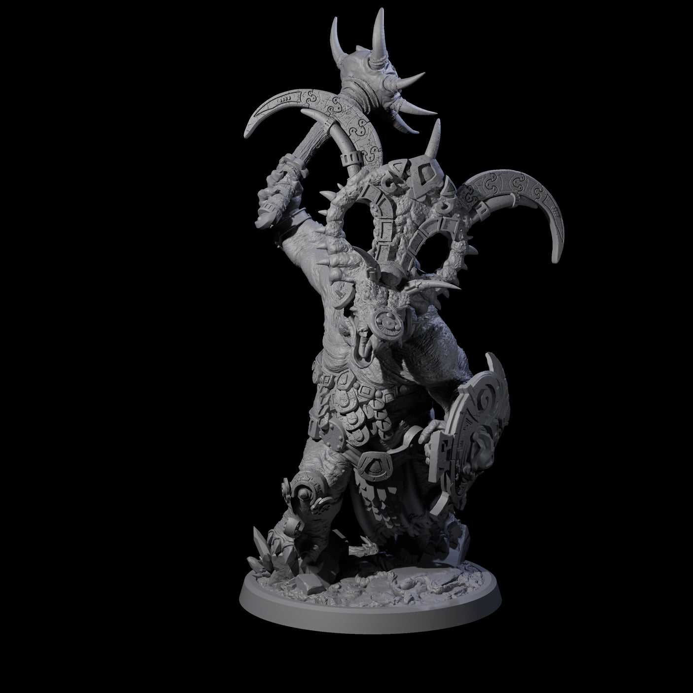 Decorated Dinosaur Lizardfolk Warrior A Miniature for Dungeons and Dragons, Pathfinder or other TTRPGs