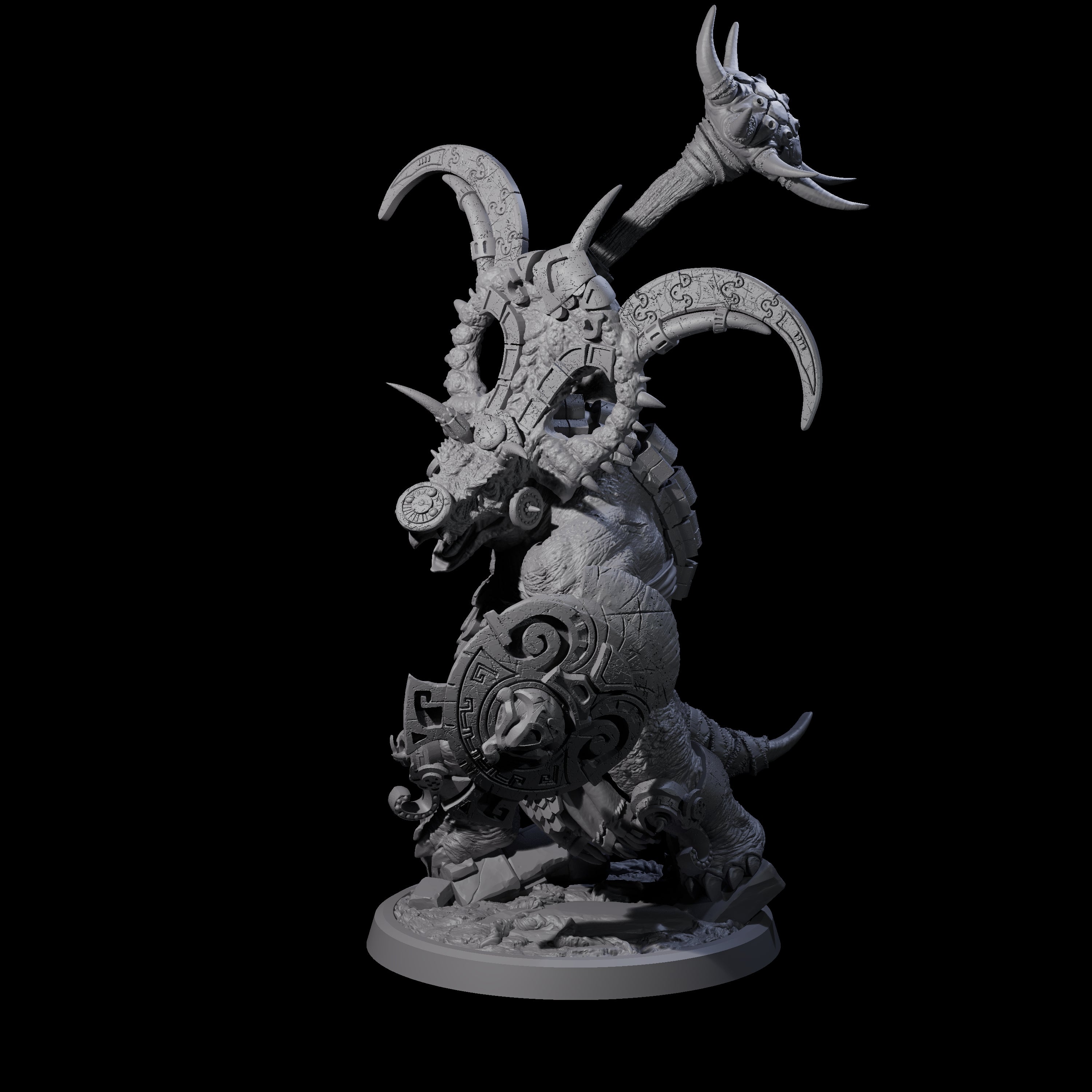 Decorated Dinosaur Lizardfolk Warrior A Miniature for Dungeons and Dragons, Pathfinder or other TTRPGs