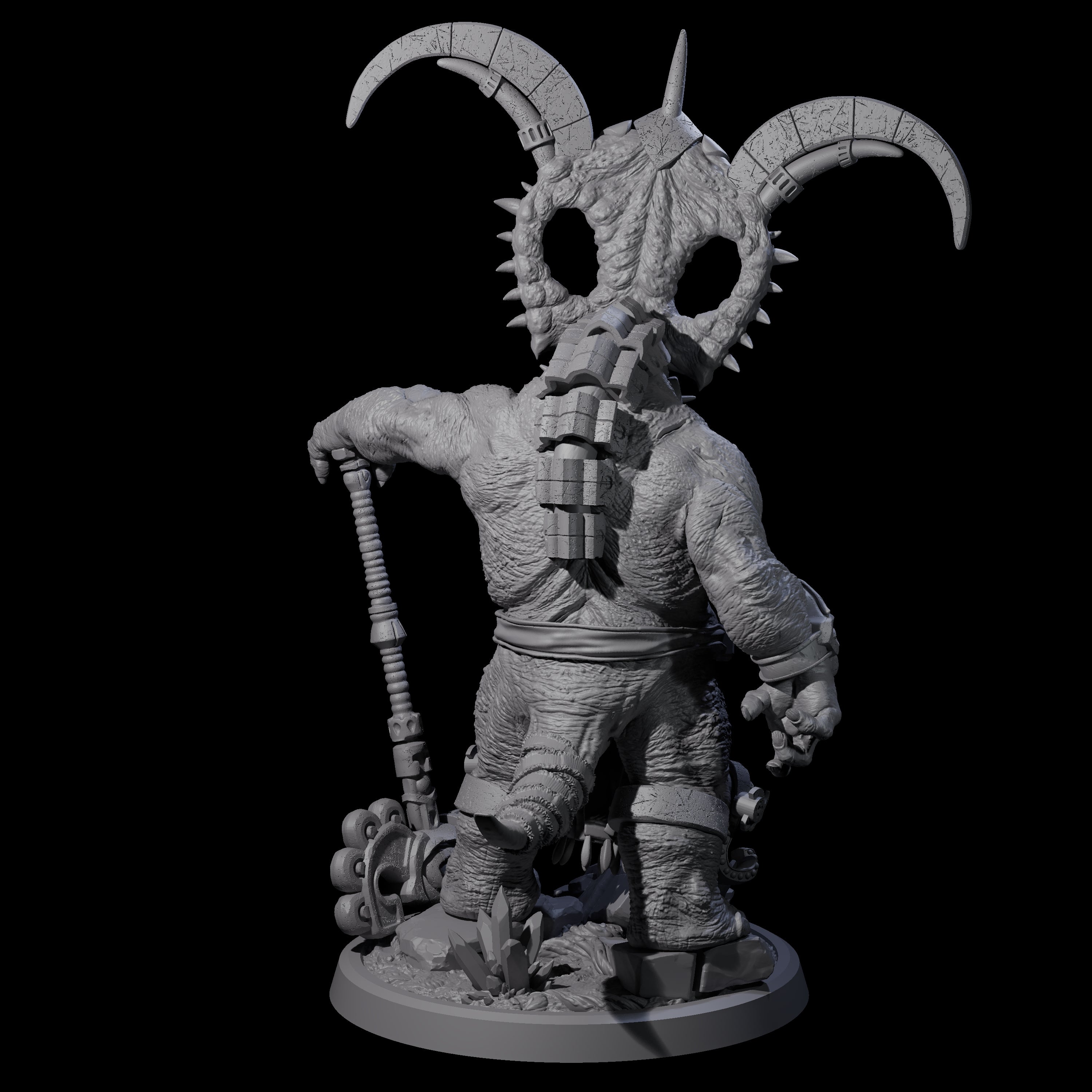 Decorated Dinosaur Lizardfolk Warrior B Miniature for Dungeons and Dragons, Pathfinder or other TTRPGs