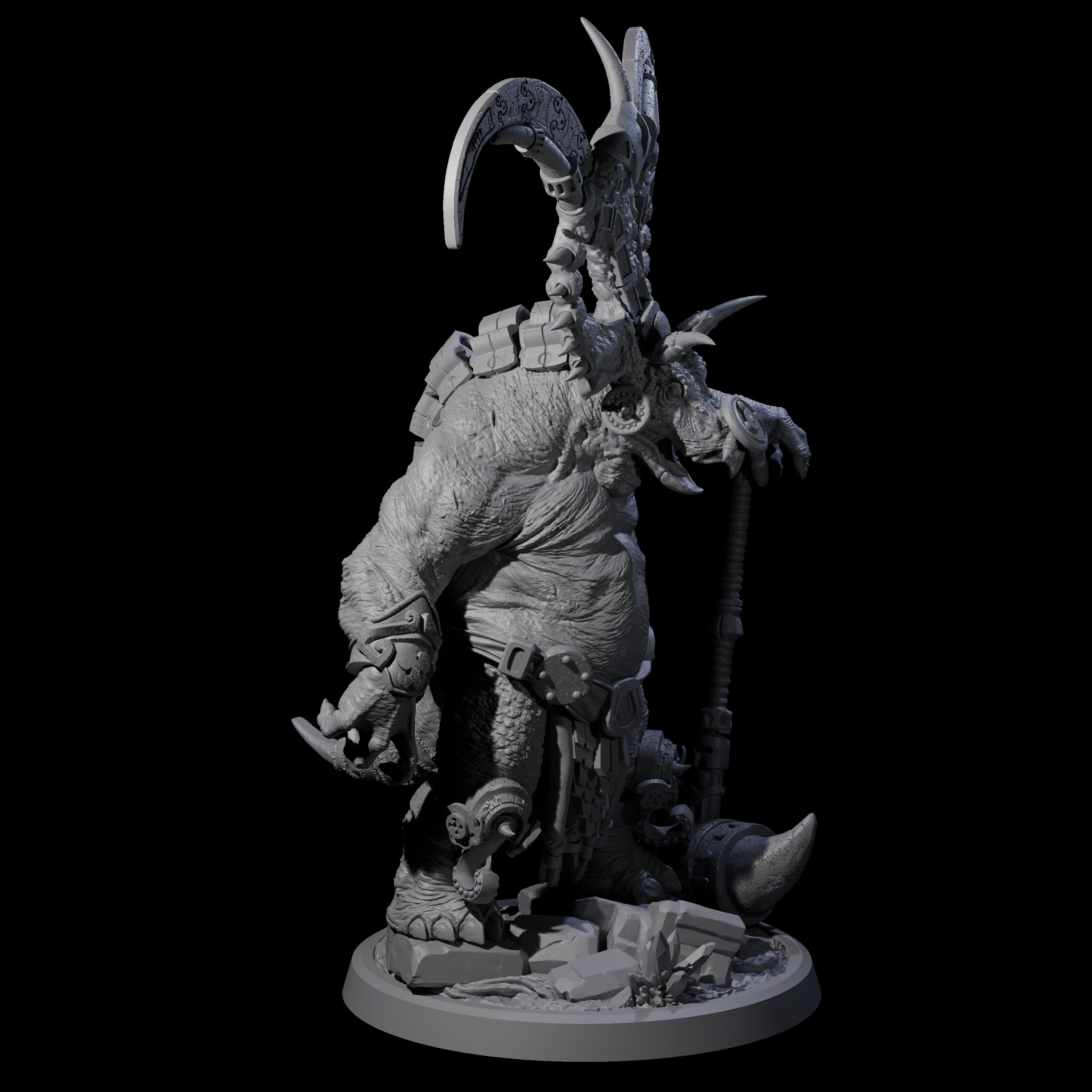 Decorated Dinosaur Lizardfolk Warrior B Miniature for Dungeons and Dragons, Pathfinder or other TTRPGs