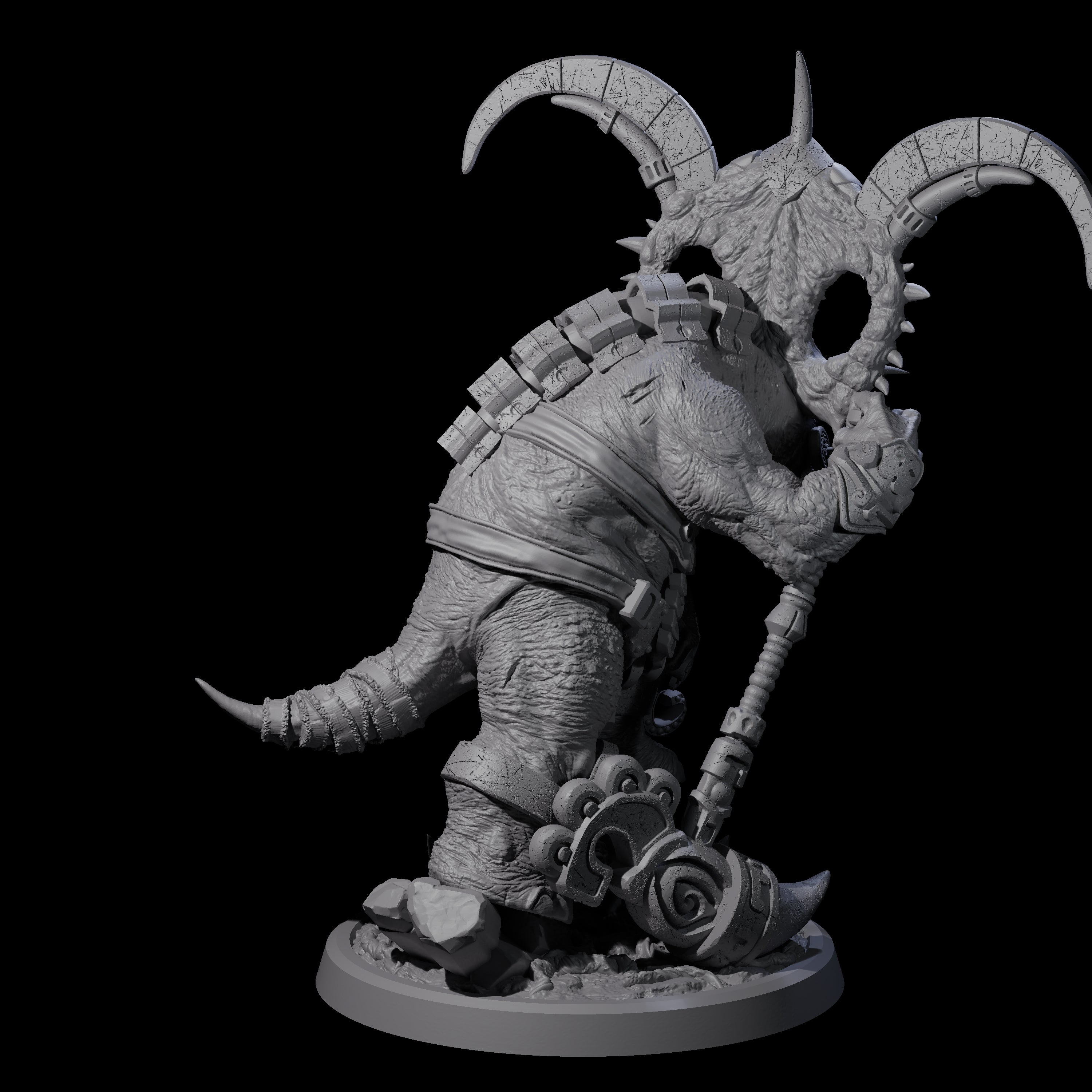 Decorated Dinosaur Lizardfolk Warrior C Miniature for Dungeons and Dragons, Pathfinder or other TTRPGs