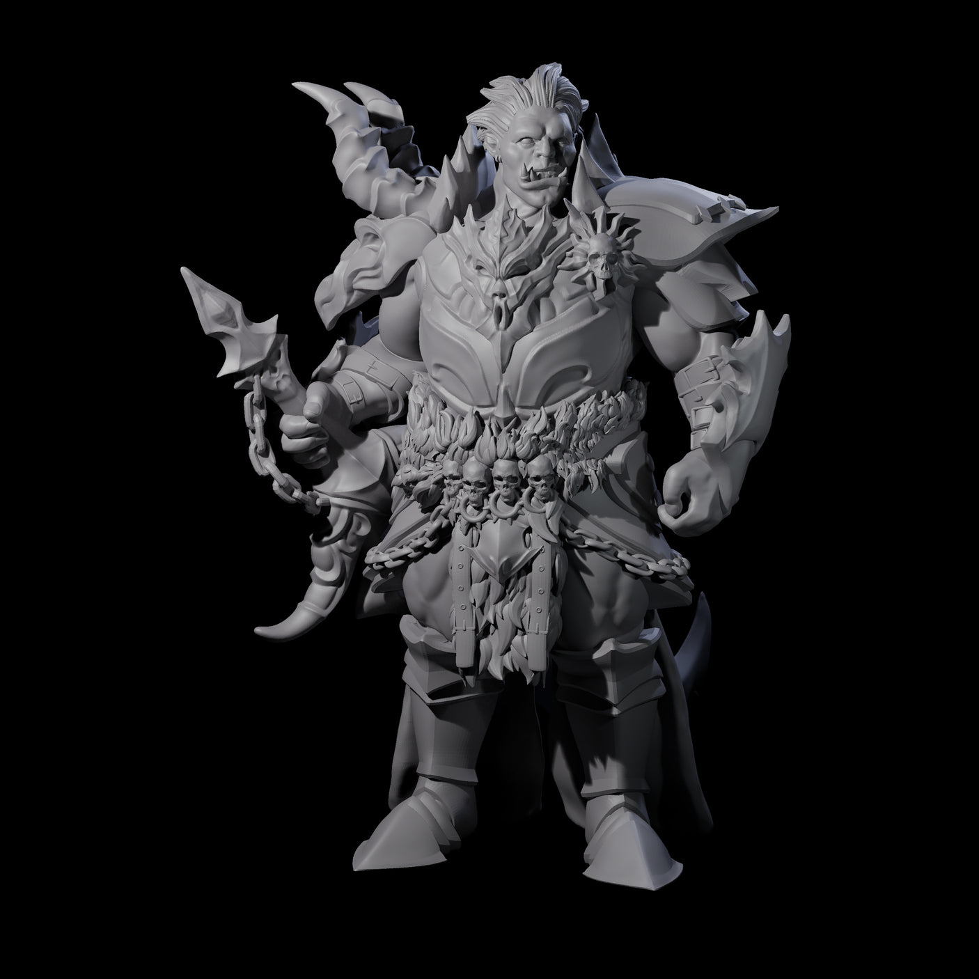 Decorated Dragon Guard Leader Miniature for Dungeons and Dragons, Pathfinder or other TTRPGs