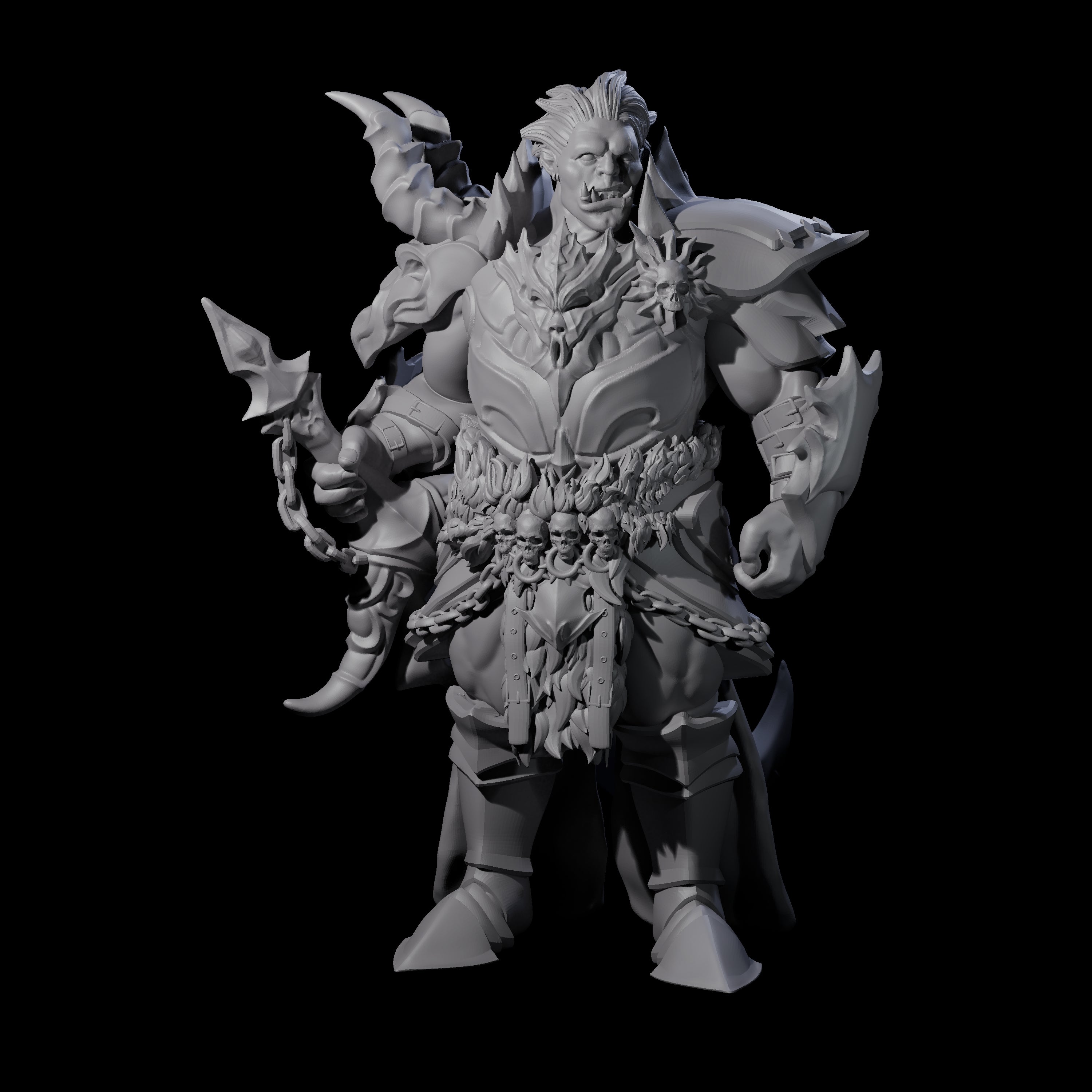 Decorated Dragon Guard Leader Miniature for Dungeons and Dragons, Pathfinder or other TTRPGs