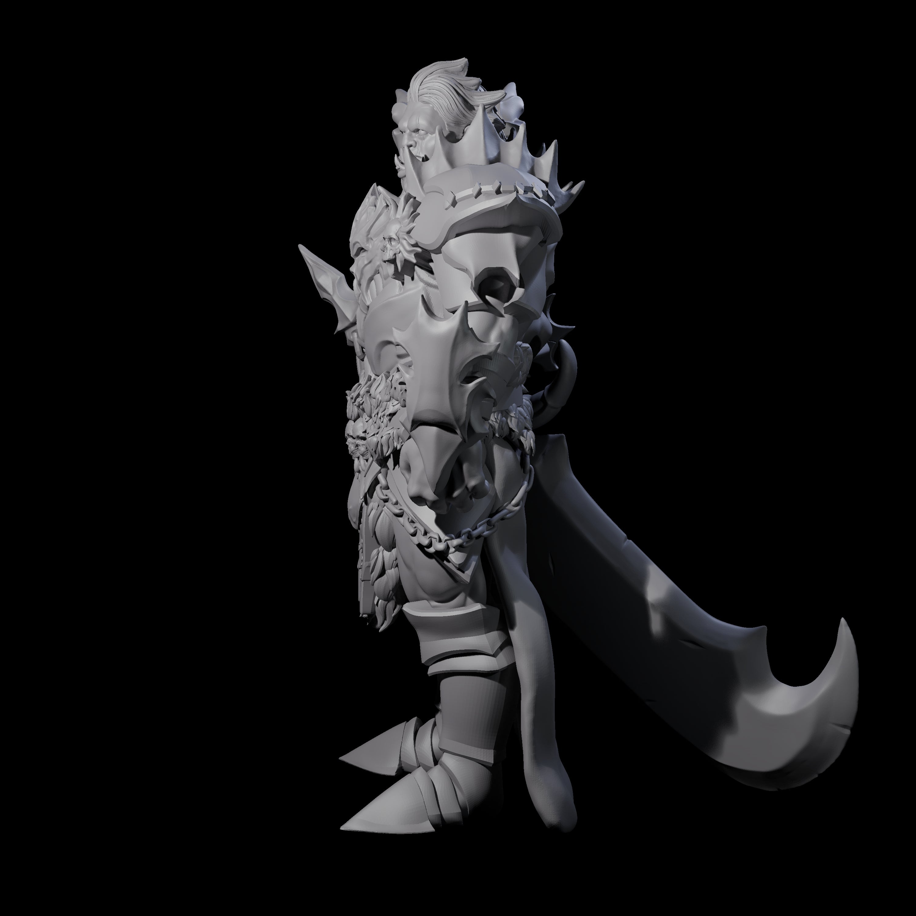 Decorated Dragon Guard Leader Miniature for Dungeons and Dragons, Pathfinder or other TTRPGs