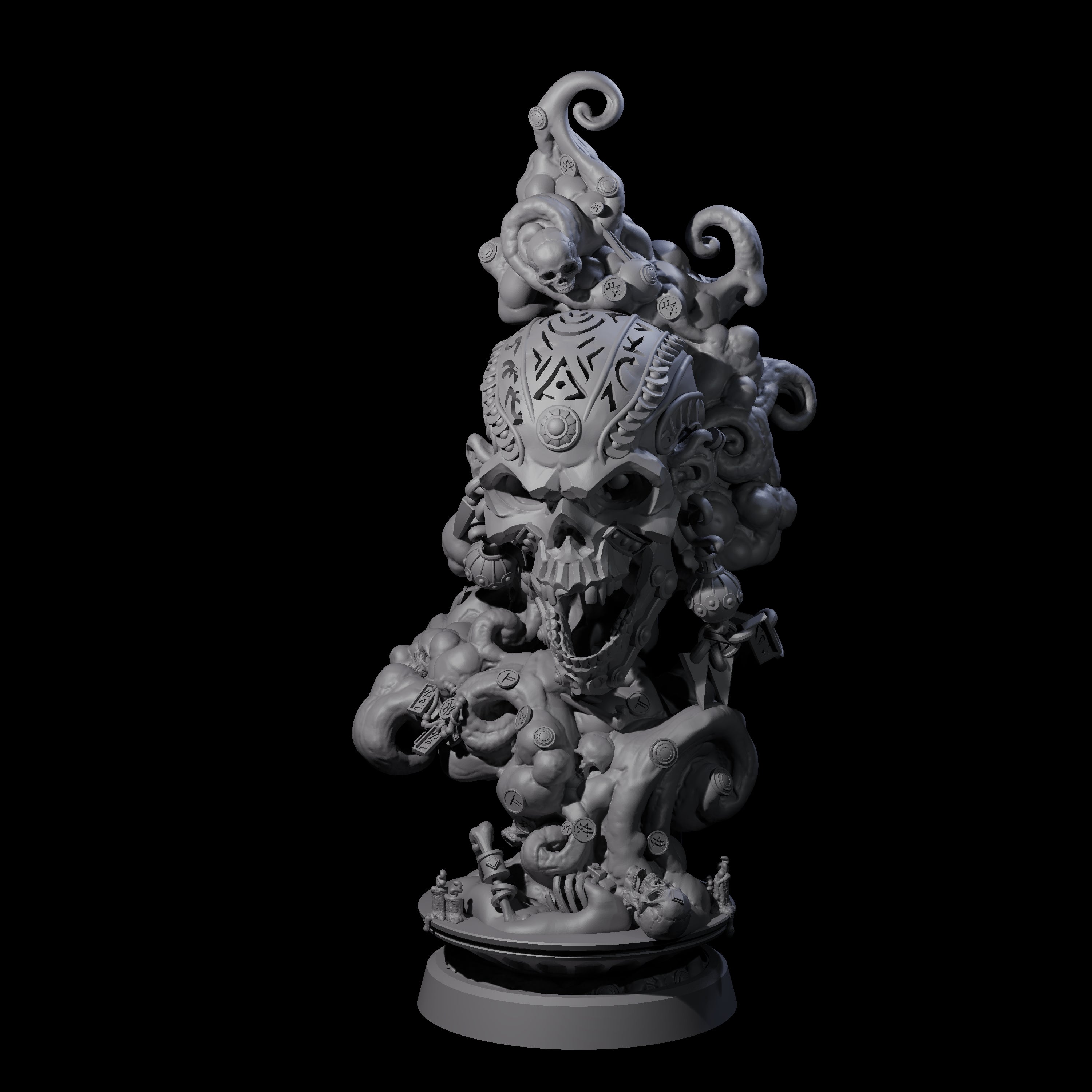 Decorated Flameskull A Miniature for Dungeons and Dragons, Pathfinder or other TTRPGs