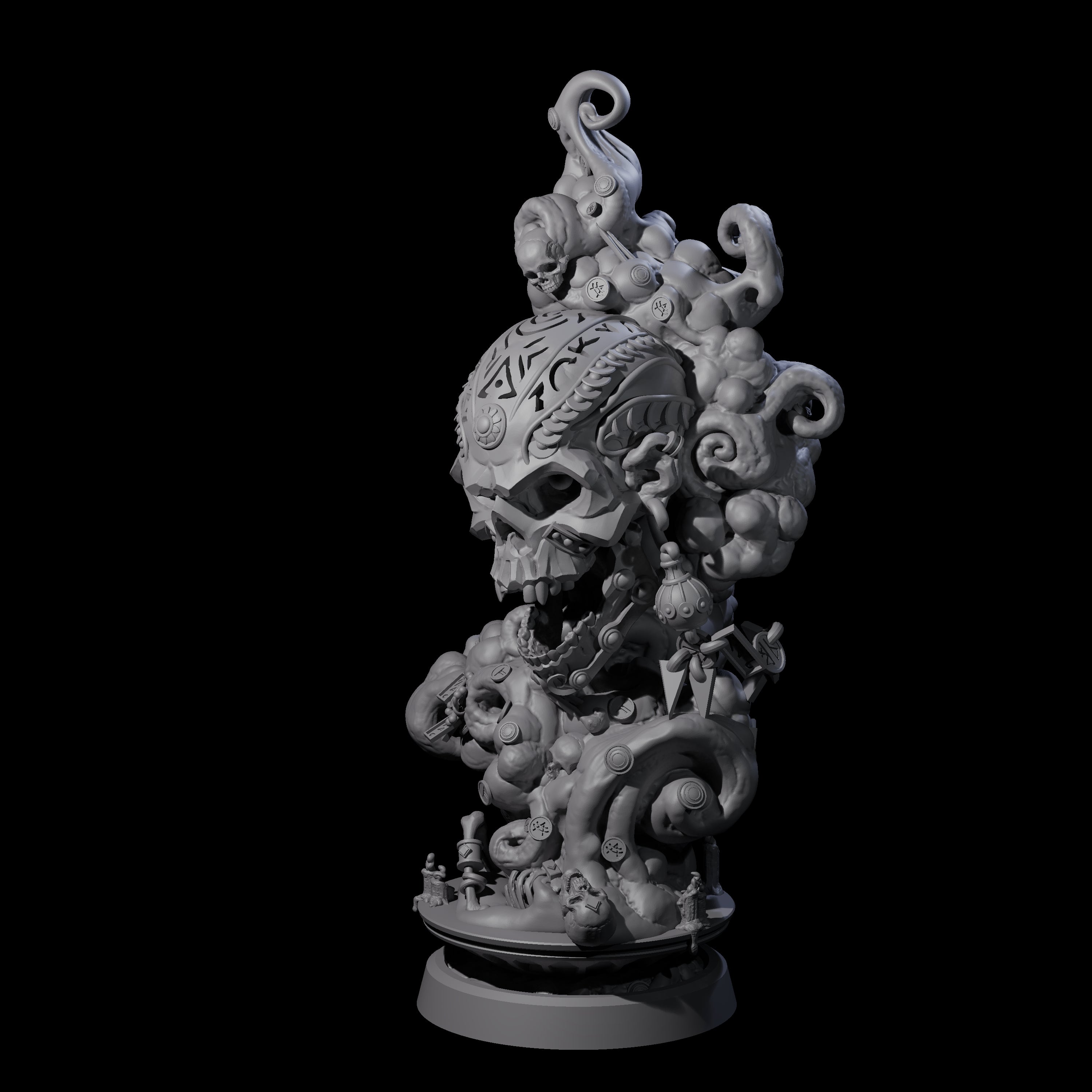 Decorated Flameskull A Miniature for Dungeons and Dragons, Pathfinder or other TTRPGs