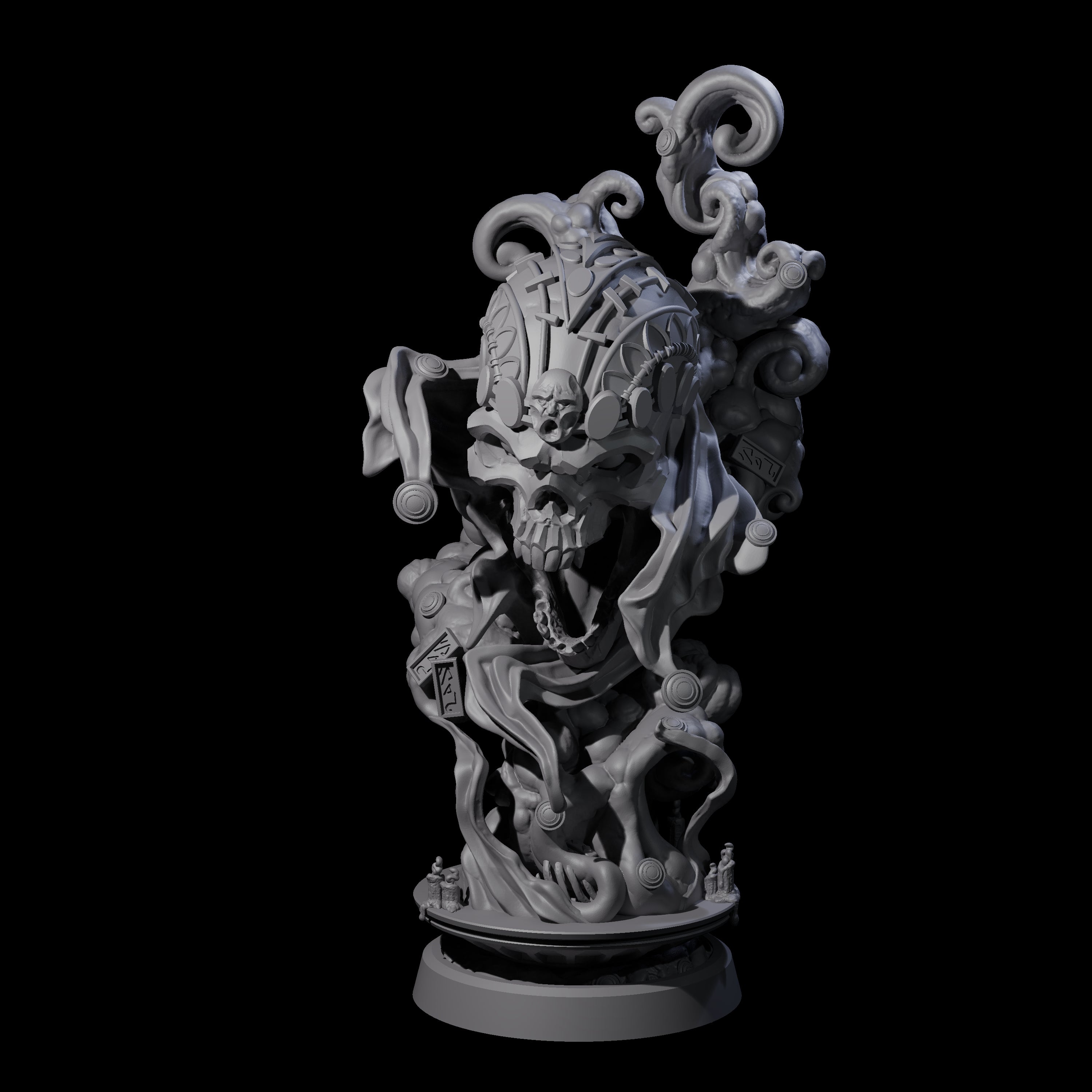 Decorated Flameskull B Miniature for Dungeons and Dragons, Pathfinder or other TTRPGs