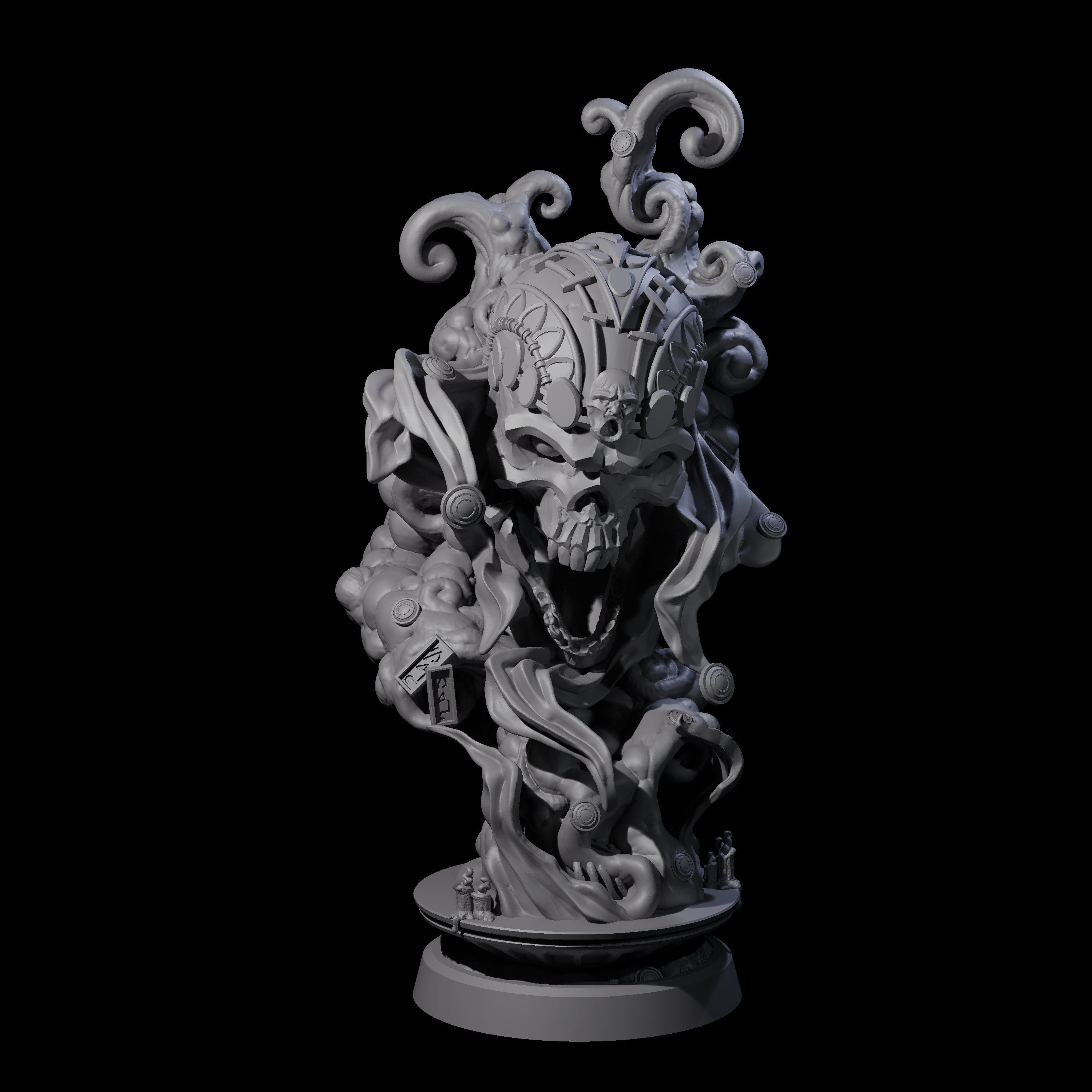 Decorated Flameskull B Miniature for Dungeons and Dragons, Pathfinder or other TTRPGs