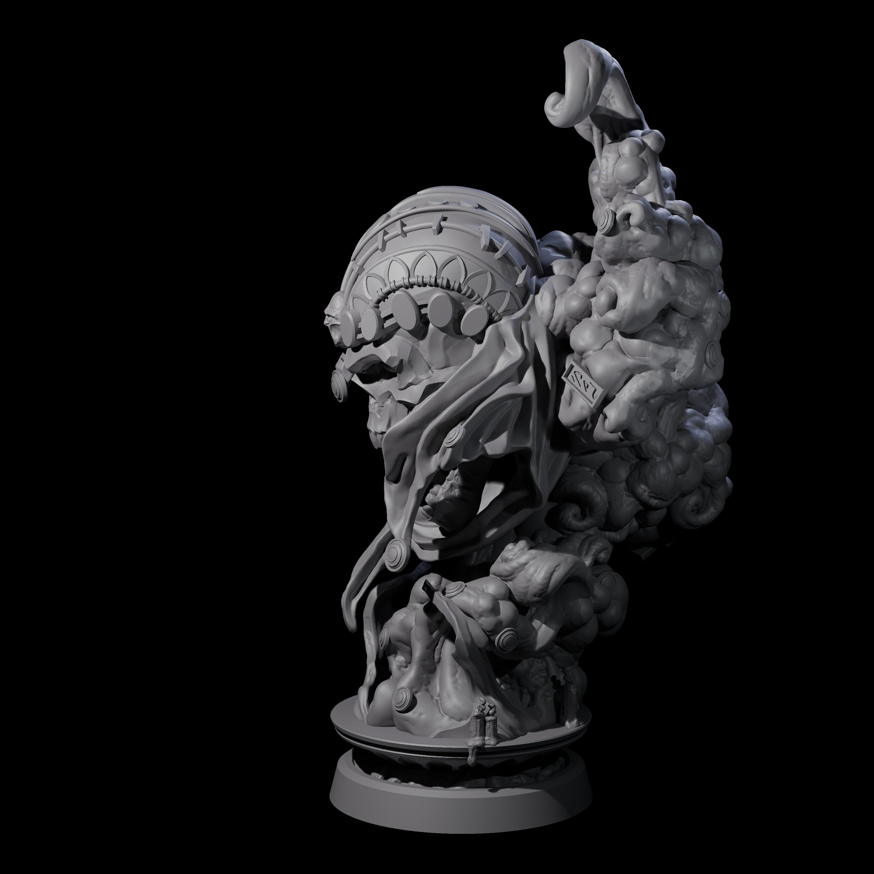 Decorated Flameskull B Miniature for Dungeons and Dragons, Pathfinder or other TTRPGs