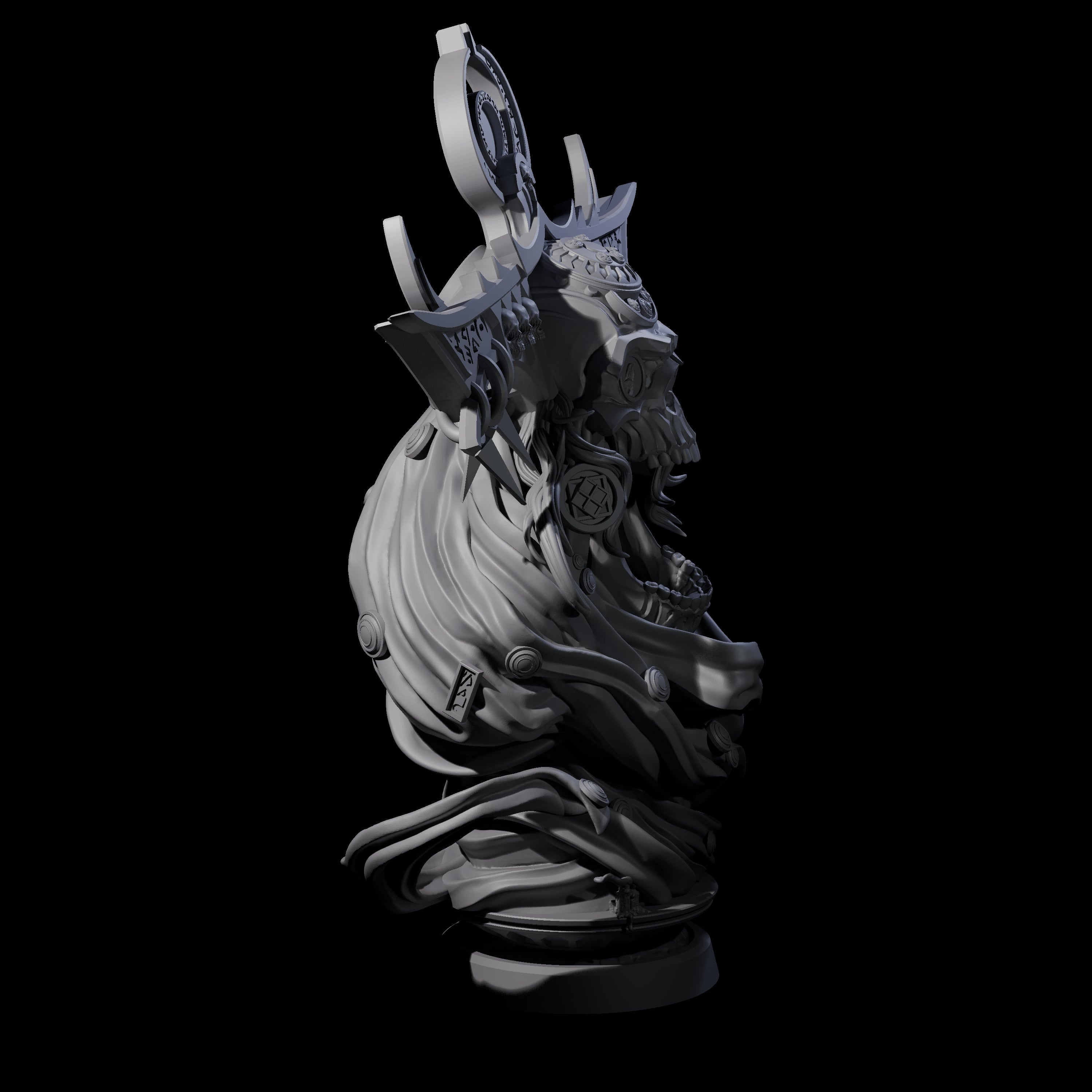 Decorated Flameskull C Miniature for Dungeons and Dragons, Pathfinder or other TTRPGs