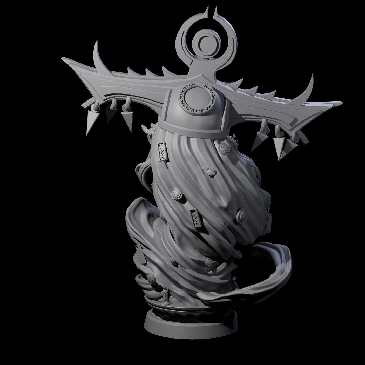 Decorated Flameskull C Miniature for Dungeons and Dragons, Pathfinder or other TTRPGs