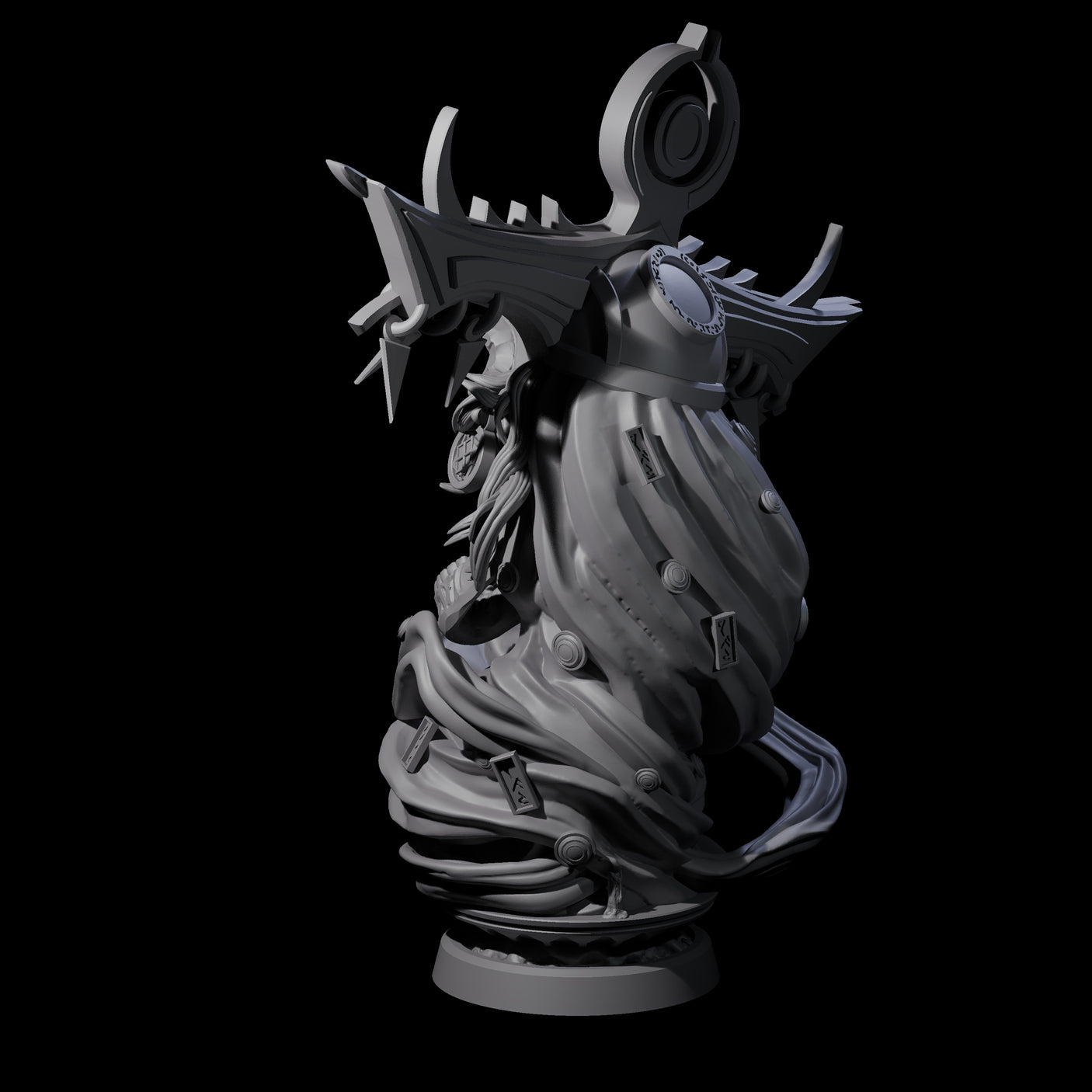 Decorated Flameskull C Miniature for Dungeons and Dragons, Pathfinder or other TTRPGs