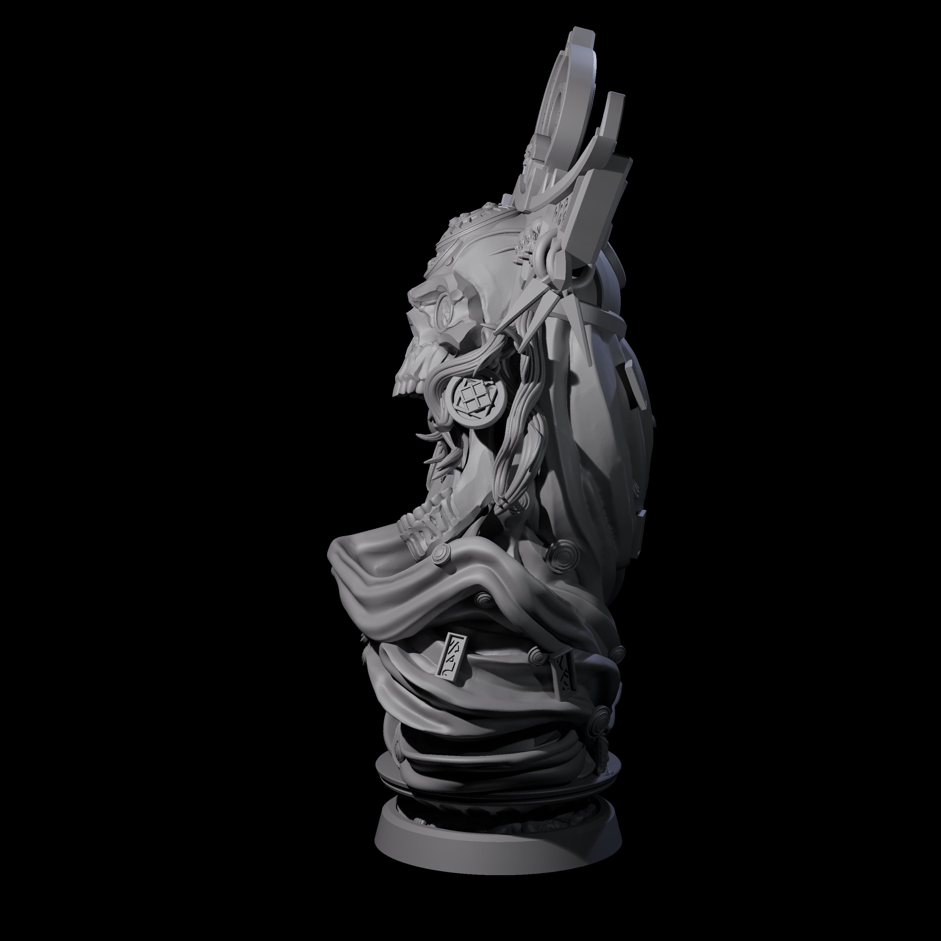 Decorated Flameskull C Miniature for Dungeons and Dragons, Pathfinder or other TTRPGs