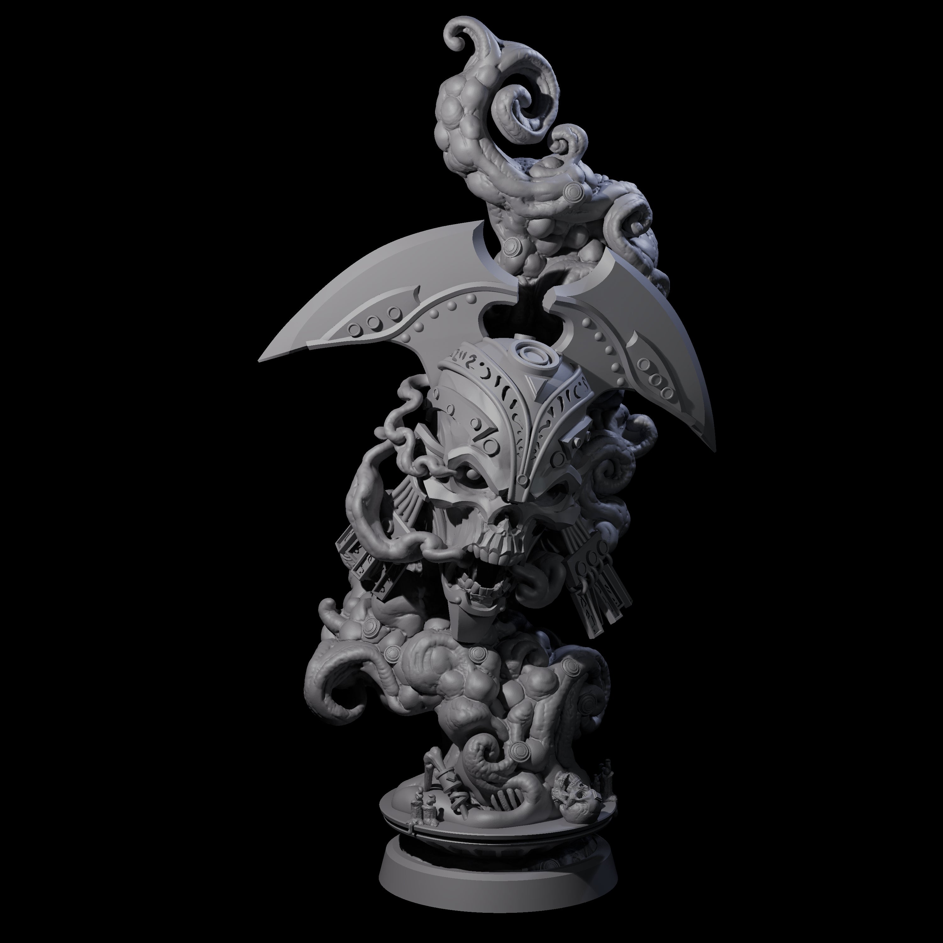 Decorated Flameskull D Miniature for Dungeons and Dragons, Pathfinder or other TTRPGs