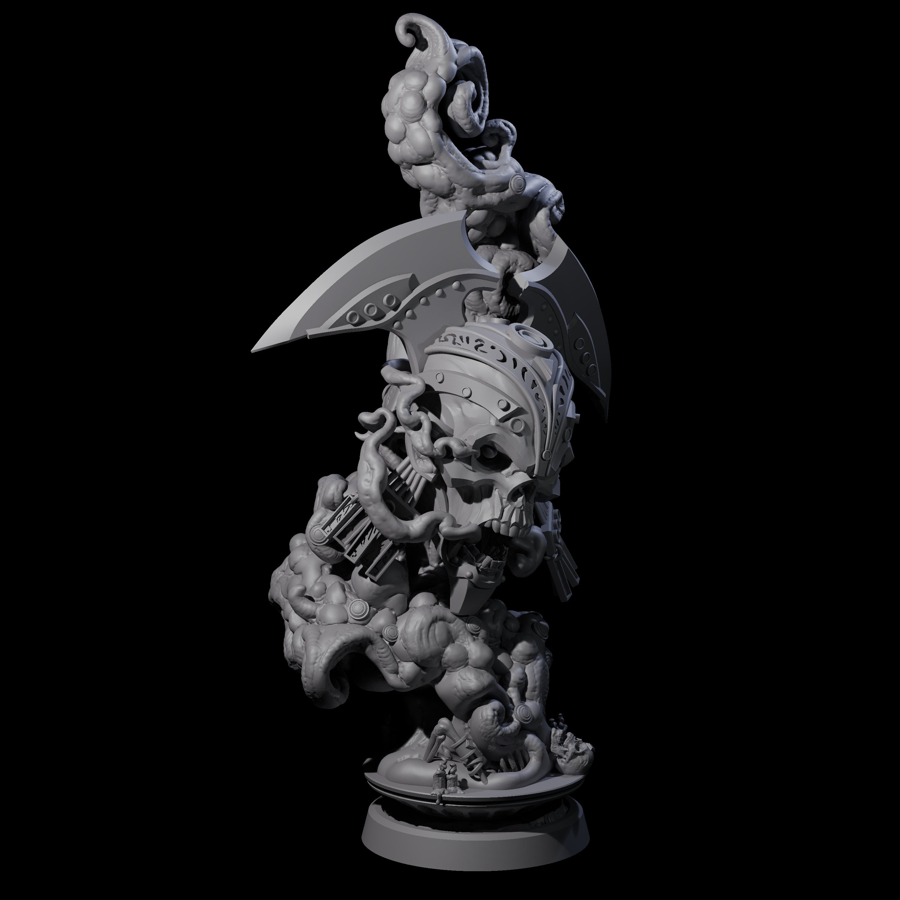 Decorated Flameskull D Miniature for Dungeons and Dragons, Pathfinder or other TTRPGs