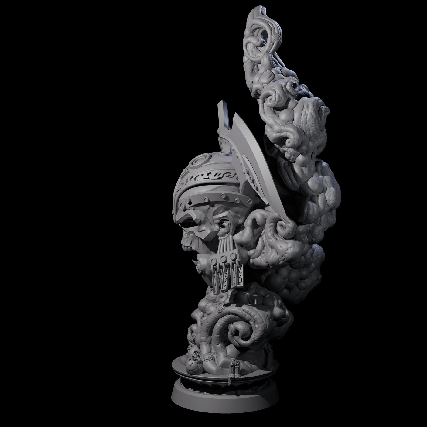 Decorated Flameskull D Miniature for Dungeons and Dragons, Pathfinder or other TTRPGs