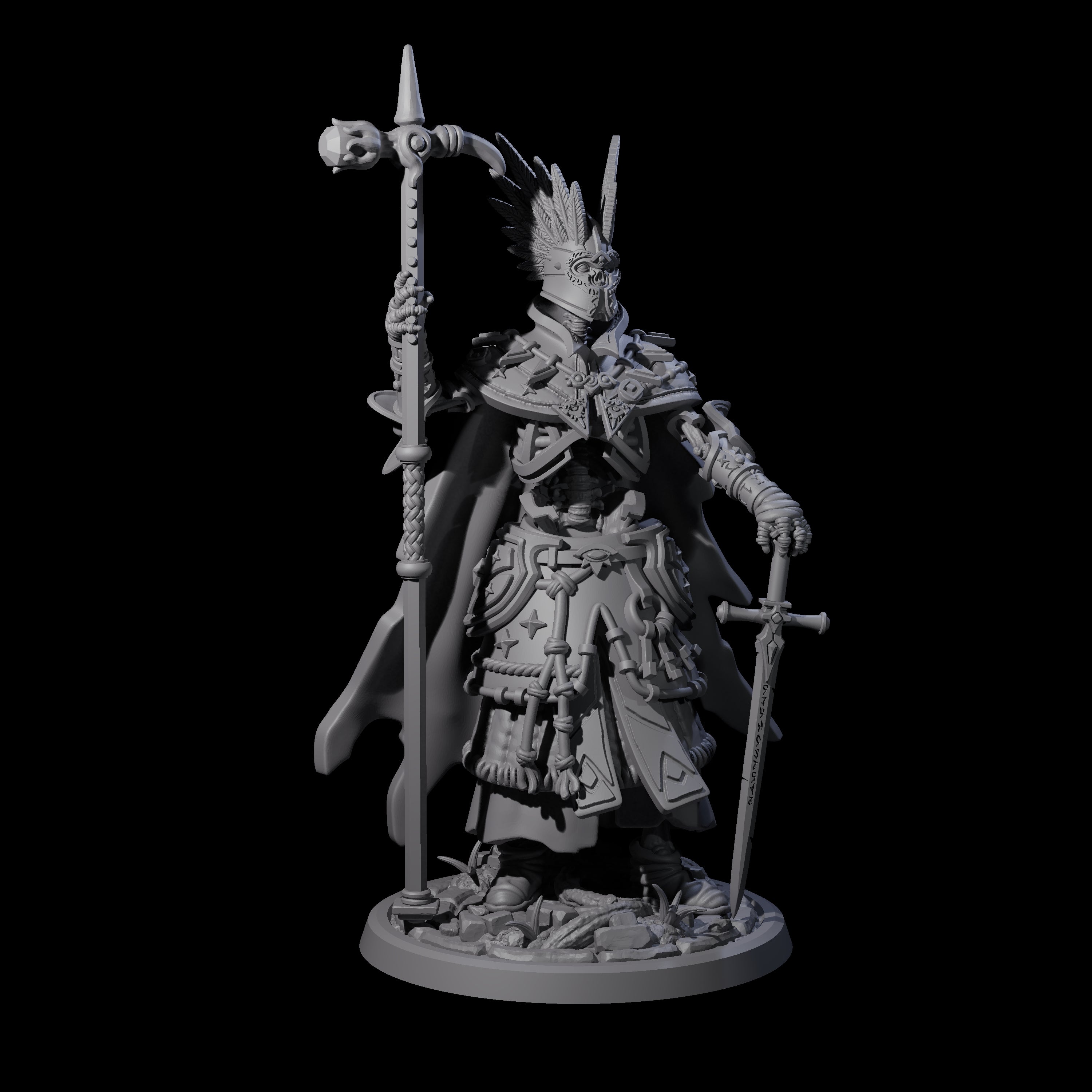 Decorated Skeleton Guard A Miniature for Dungeons and Dragons, Pathfinder or other TTRPGs