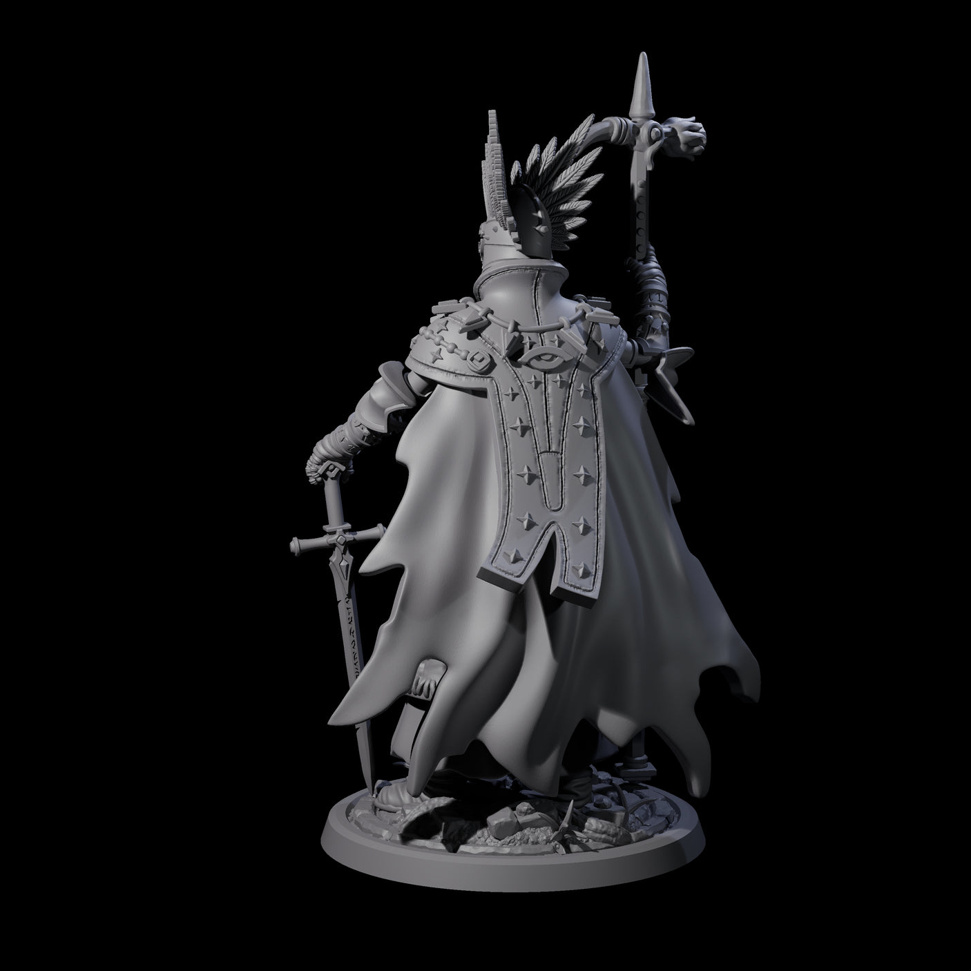 Decorated Skeleton Guard A Miniature for Dungeons and Dragons, Pathfinder or other TTRPGs