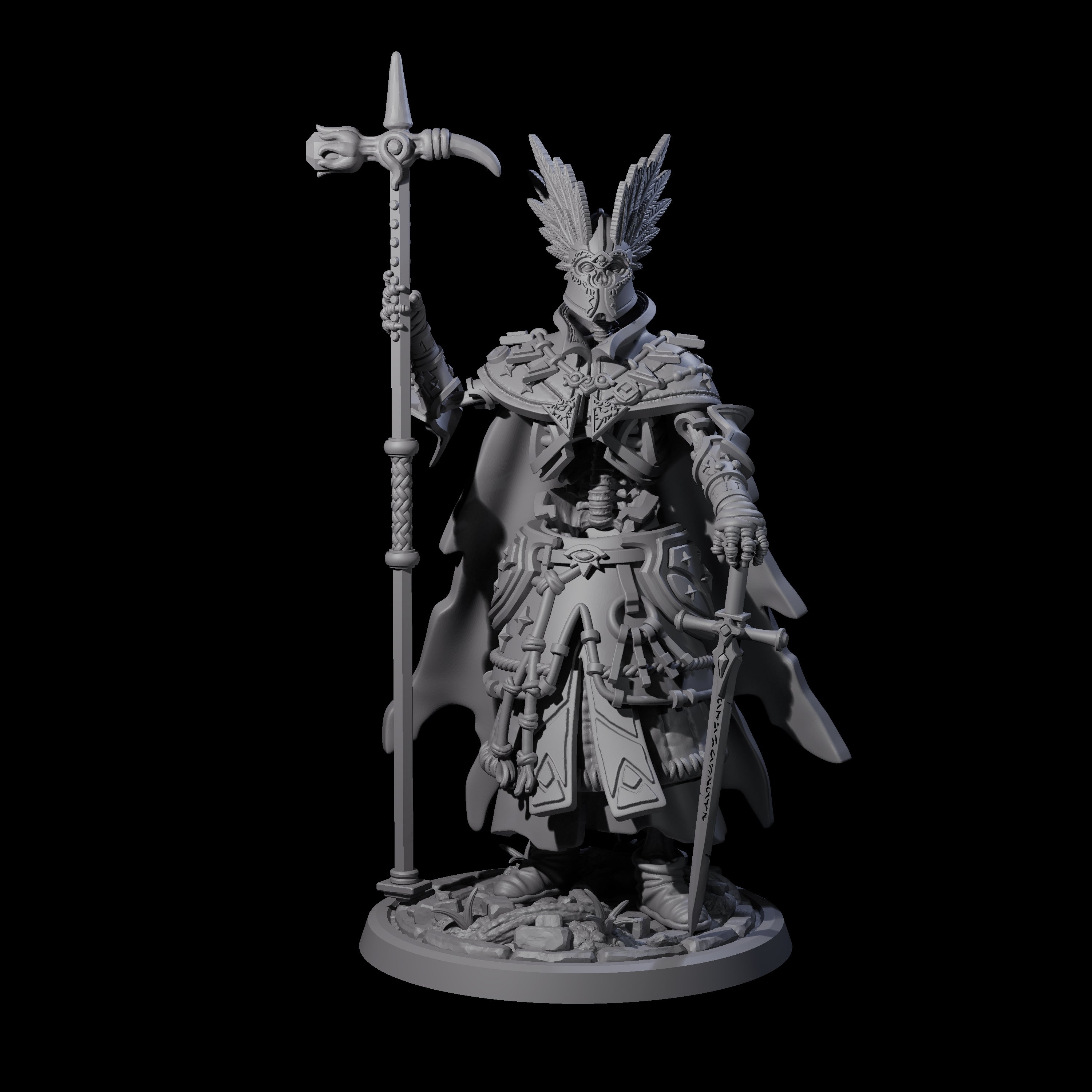 Decorated Skeleton Guard A Miniature for Dungeons and Dragons, Pathfinder or other TTRPGs