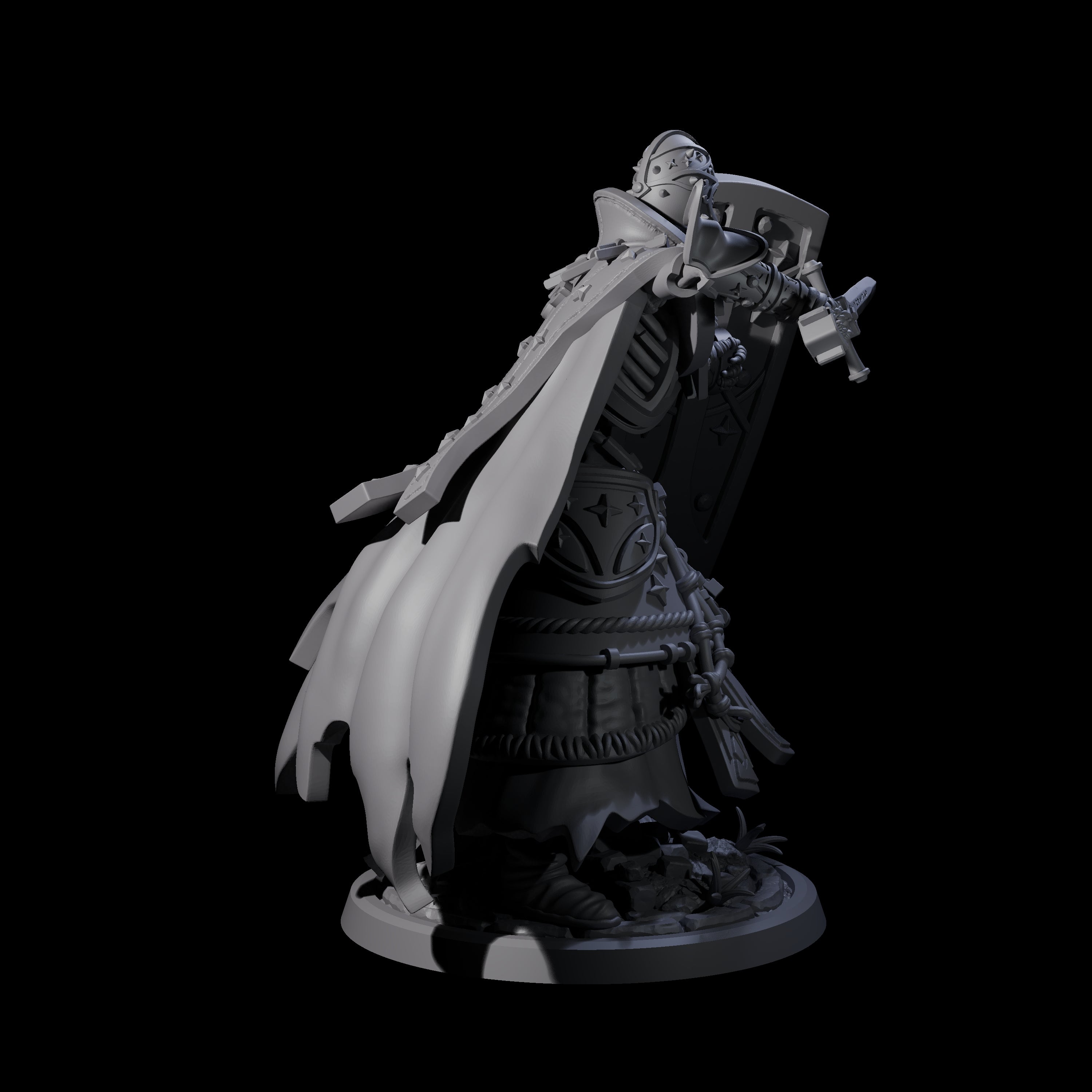 Decorated Skeleton Guard B Miniature for Dungeons and Dragons, Pathfinder or other TTRPGs