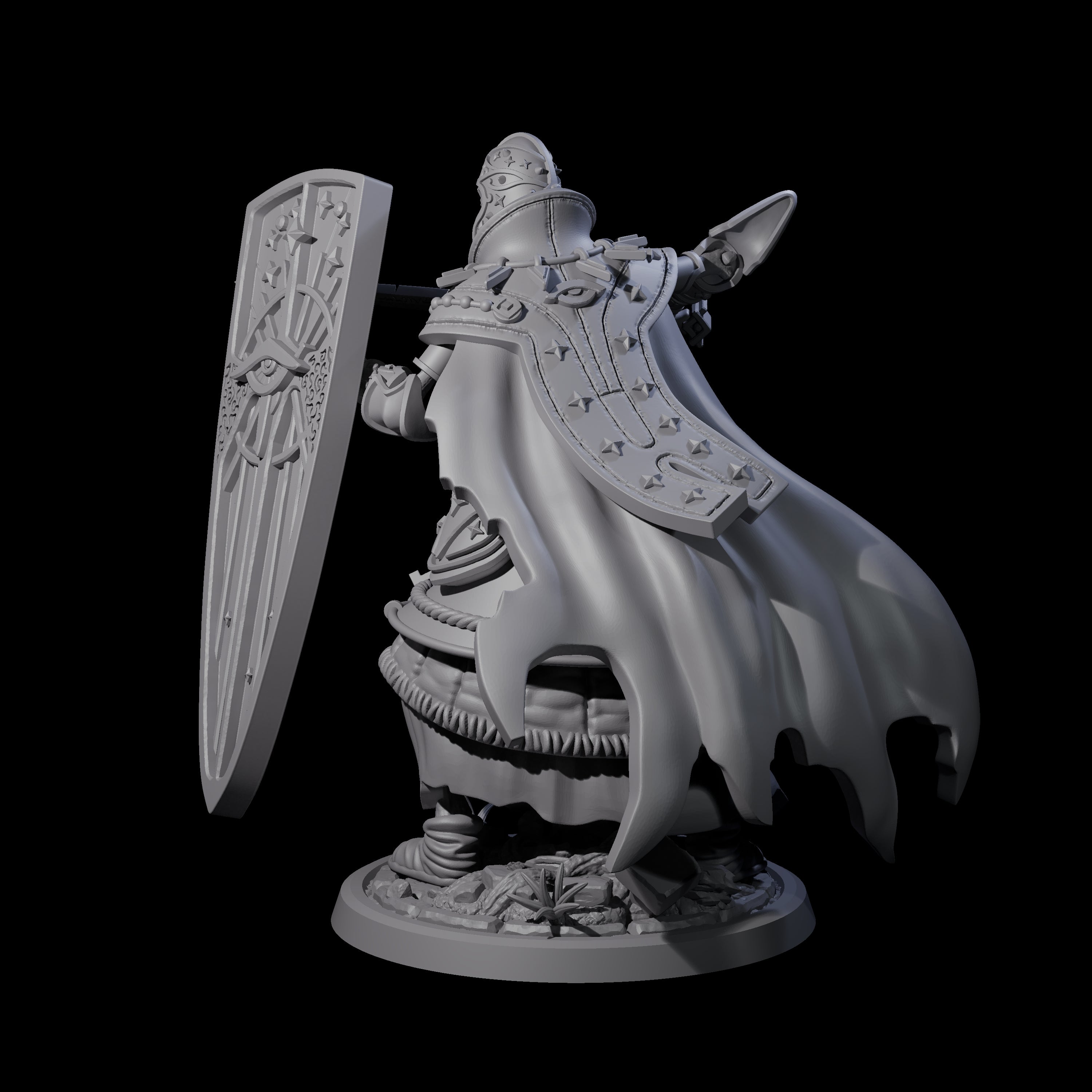 Decorated Skeleton Guard B Miniature for Dungeons and Dragons, Pathfinder or other TTRPGs