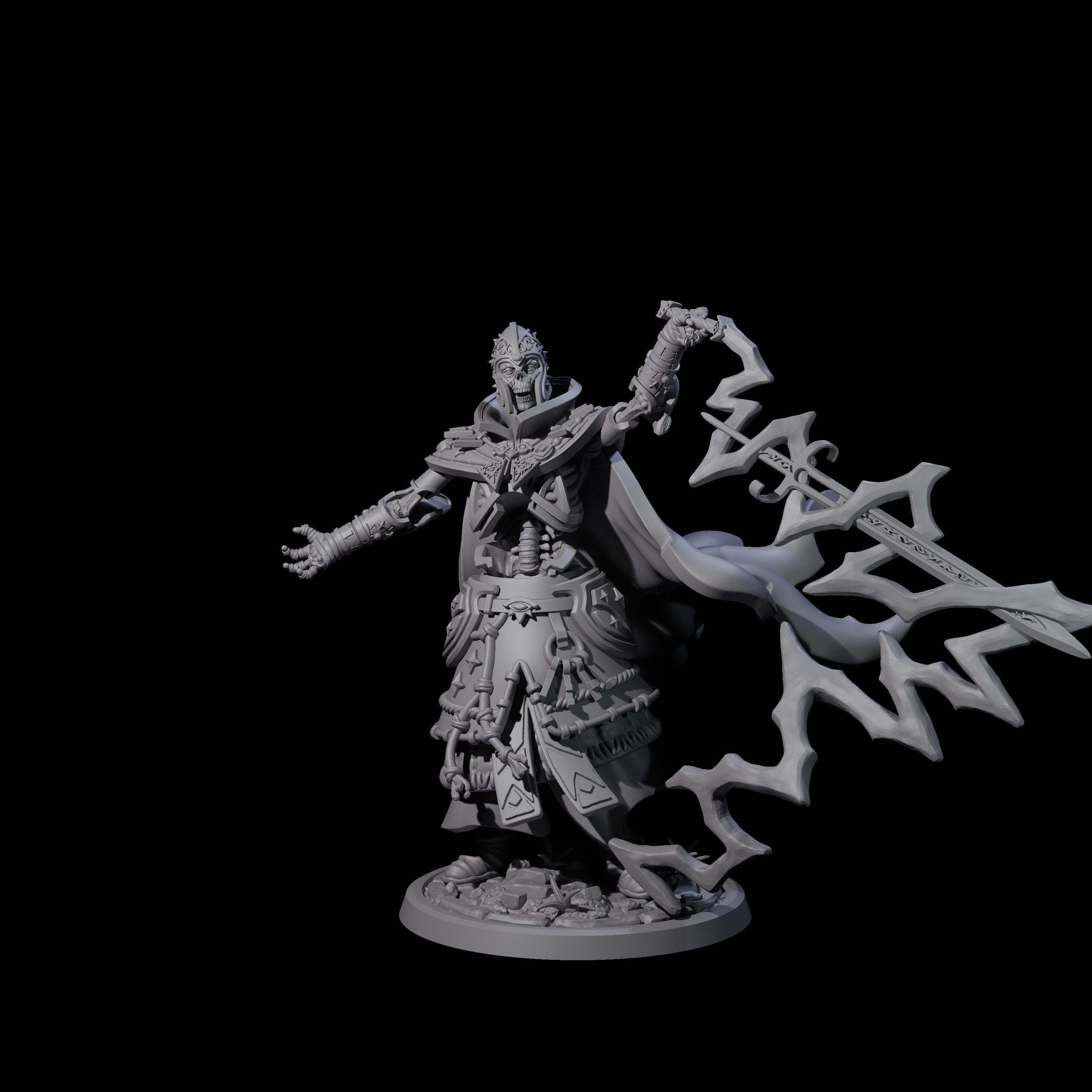 Decorated Skeleton Guard C Miniature for Dungeons and Dragons, Pathfinder or other TTRPGs
