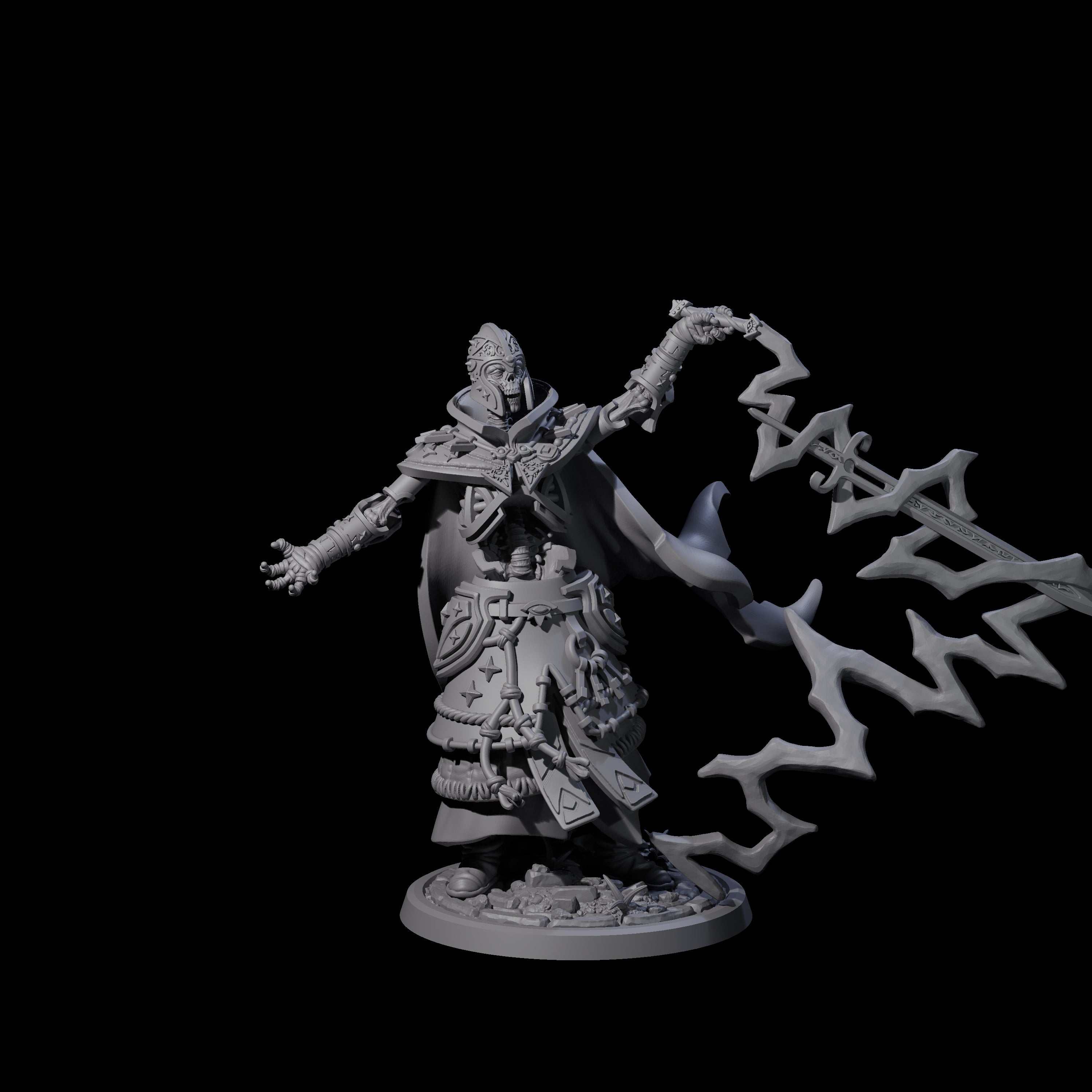 Decorated Skeleton Guard C Miniature for Dungeons and Dragons, Pathfinder or other TTRPGs