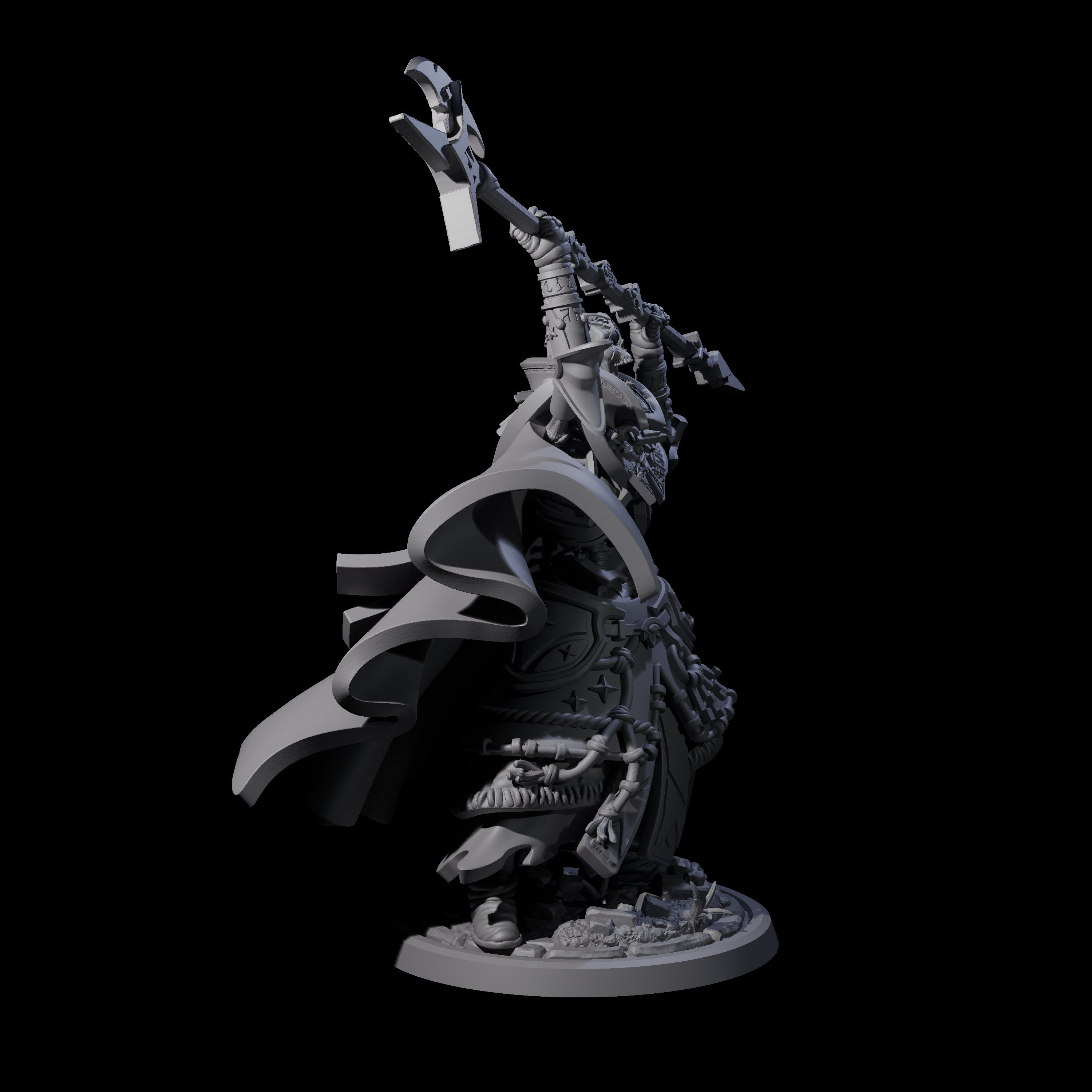 Decorated Skeleton Guard D Miniature for Dungeons and Dragons, Pathfinder or other TTRPGs