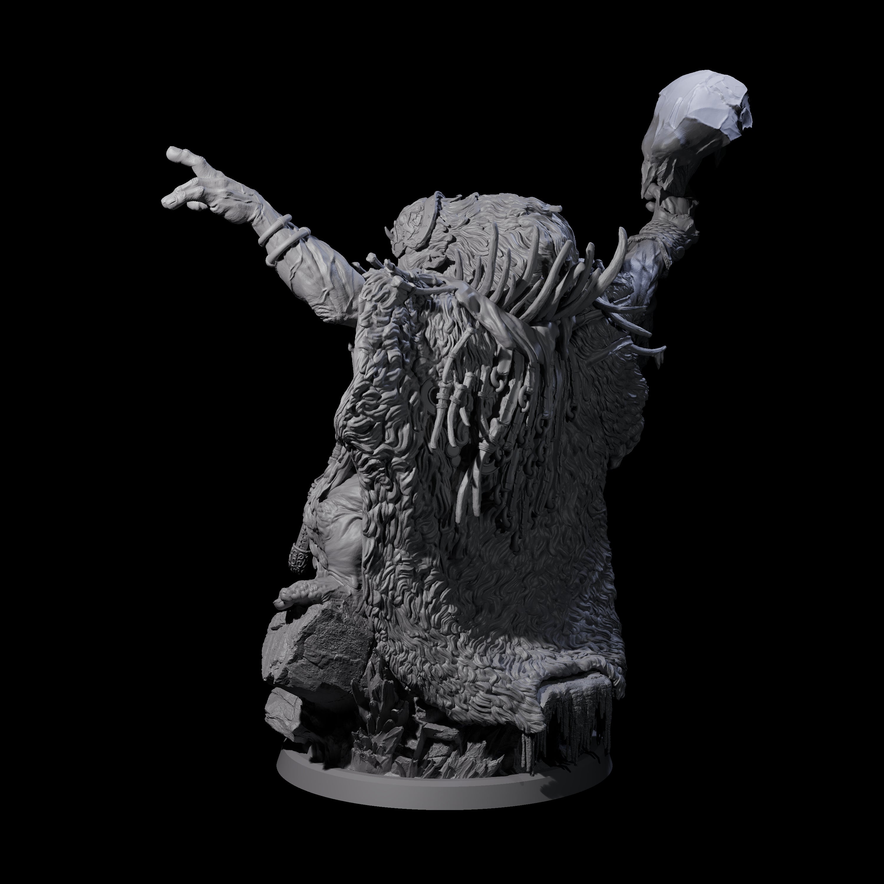 Decorated Tribal Ogre D Miniature for Dungeons and Dragons, Pathfinder or other TTRPGs