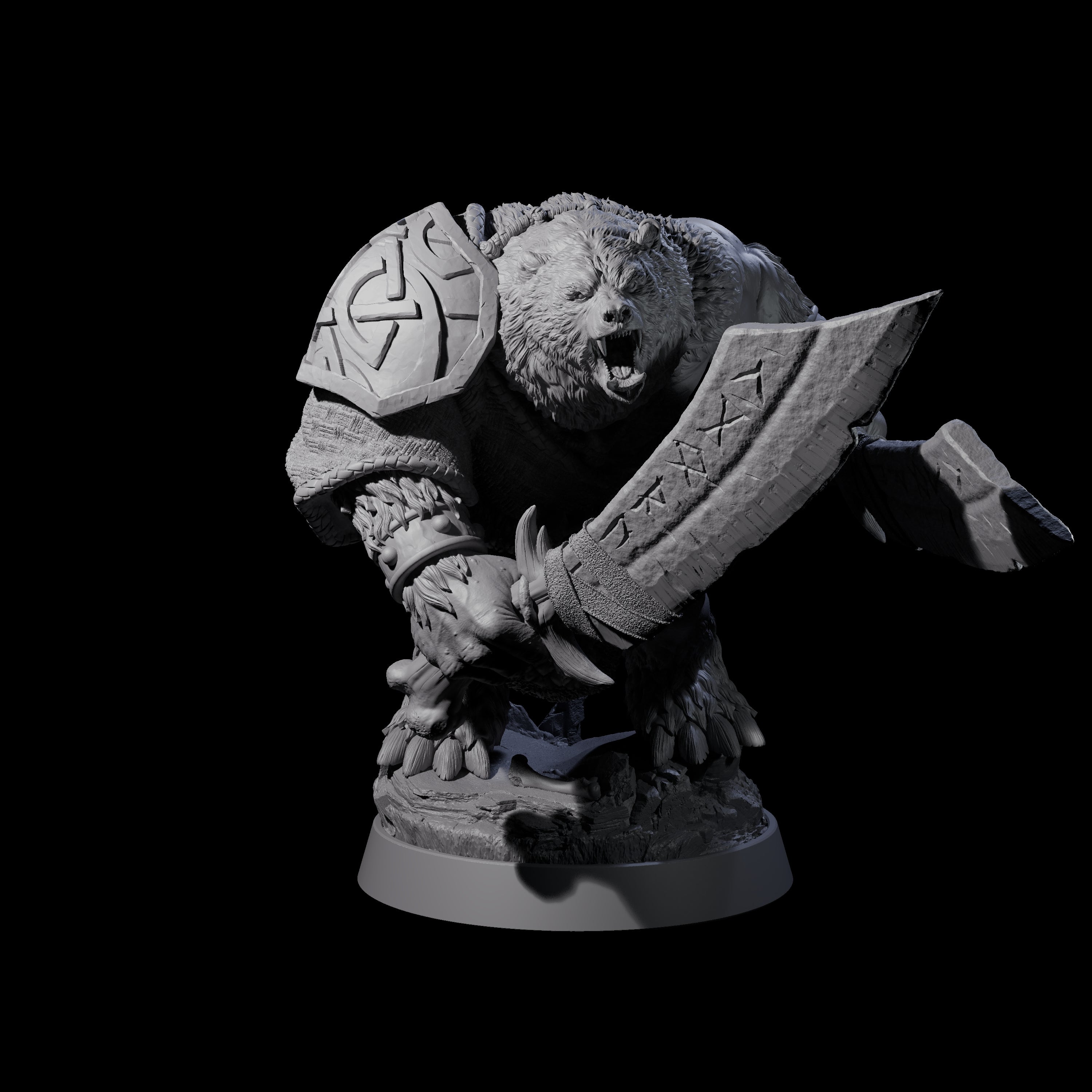 Deep Forest Ursine Tribe Miniature for Dungeons and Dragons, Pathfinder or other TTRPGs