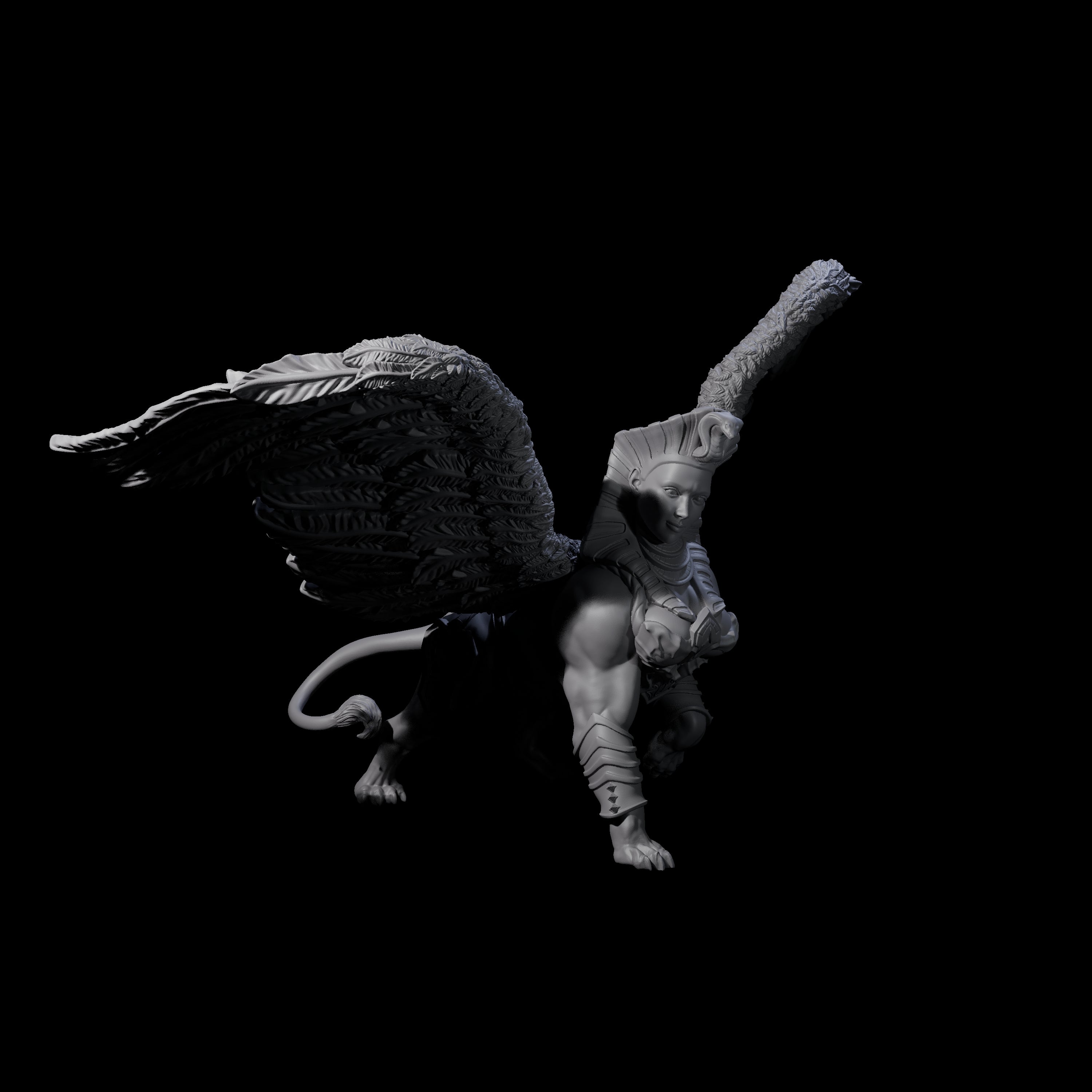 Deep Thinking Sphinx Miniature for Dungeons and Dragons, Pathfinder or other TTRPGs