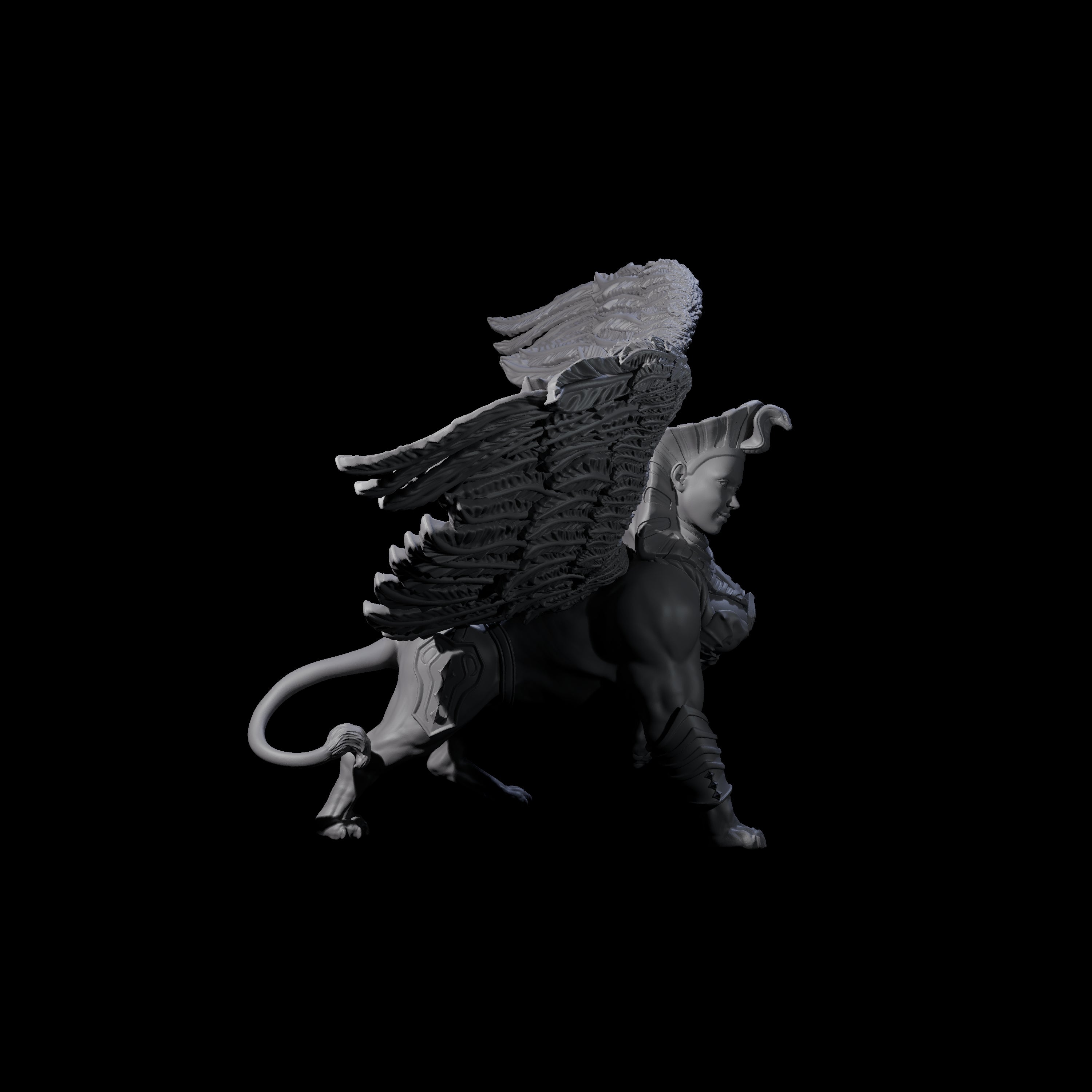 Deep Thinking Sphinx Miniature for Dungeons and Dragons, Pathfinder or other TTRPGs