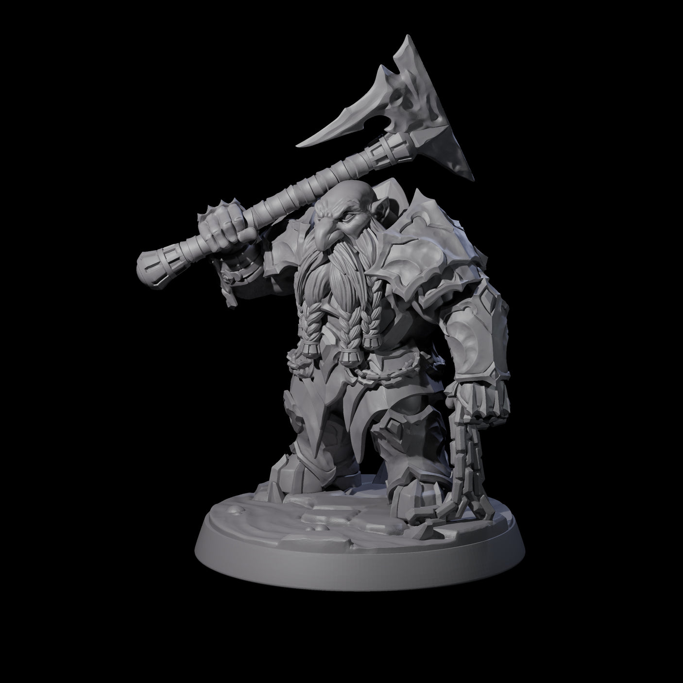 Deepcrust Dwarf B Miniature for Dungeons and Dragons, Pathfinder or other TTRPGs